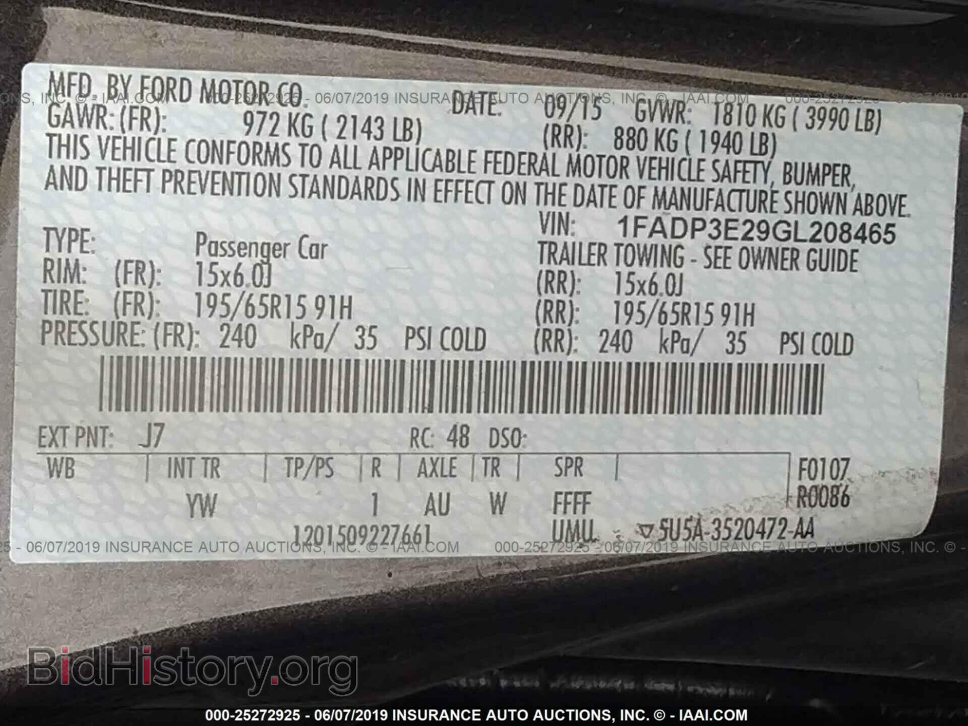 2016 FORD FOCUS - VIN: 1FADP3E29GL208465 - Photo 9