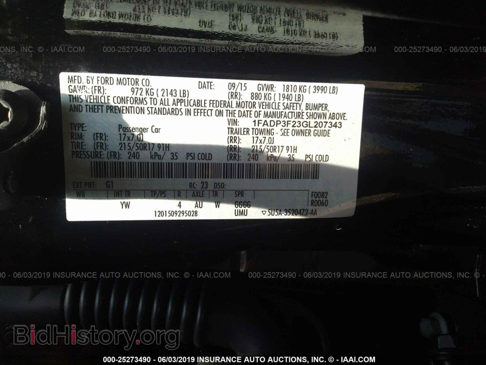 2016 FORD FOCUS - VIN: 1FADP3F23GL207343 - Photo 9