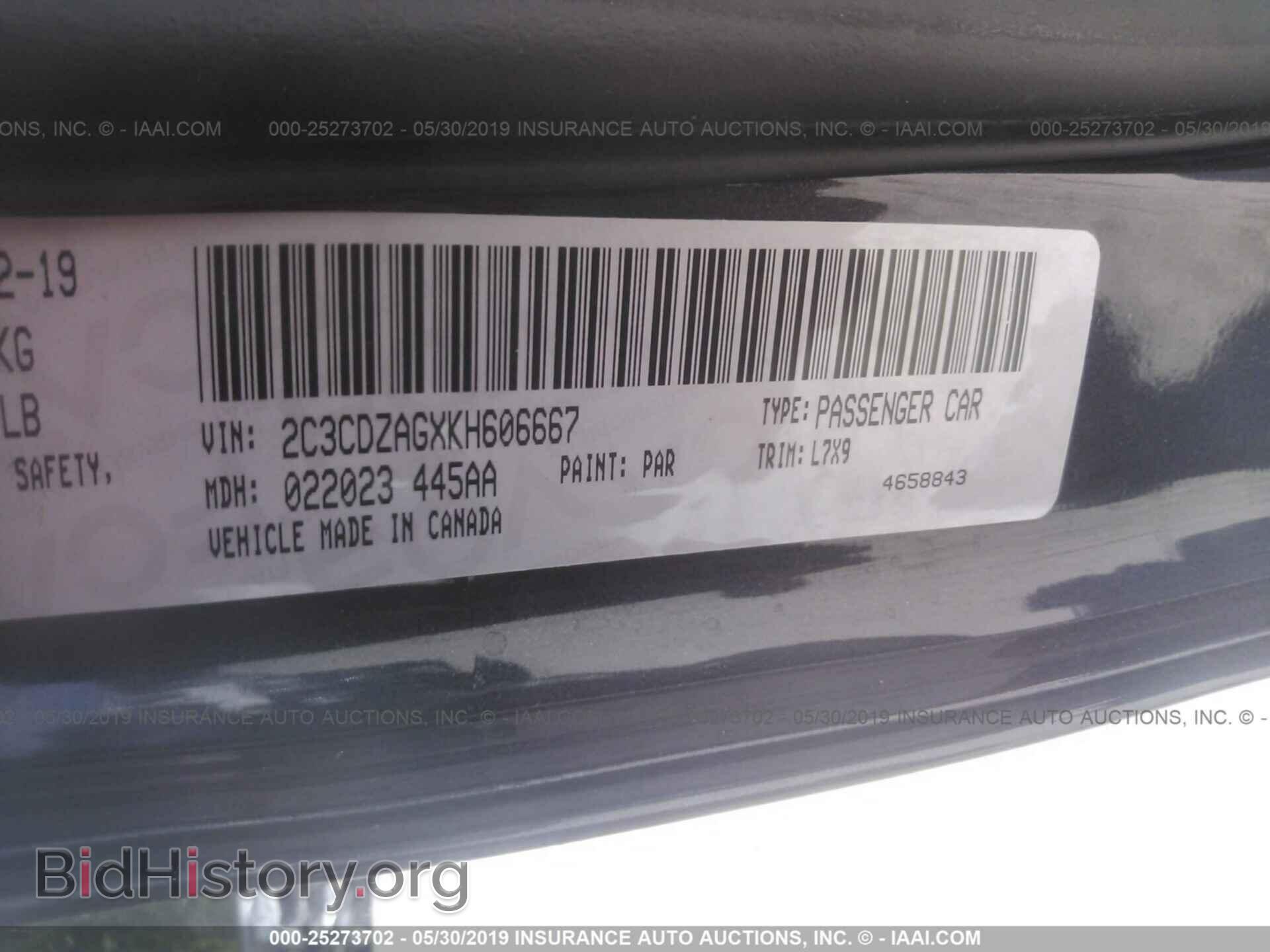 2019 DODGE CHALLENGER - VIN: 2C3CDZAGXKH606667 - Photo 9