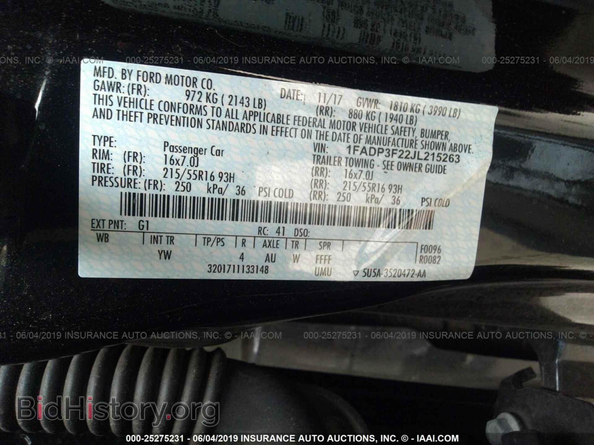 2018 FORD FOCUS - VIN: 1FADP3F22JL215263 - Photo 9