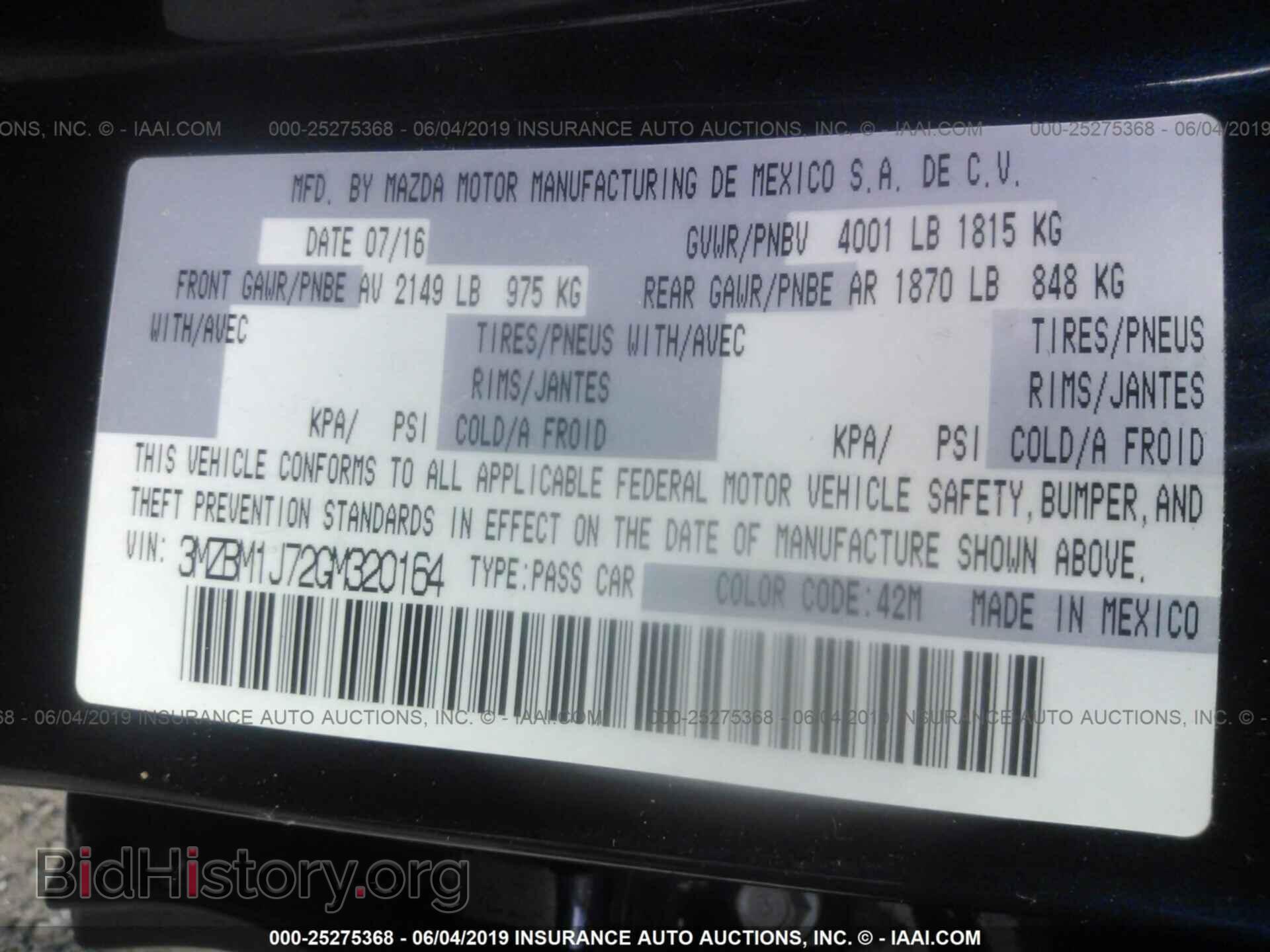 2016 MAZDA 3 - VIN: 3MZBM1J72GM320164 - Photo 9