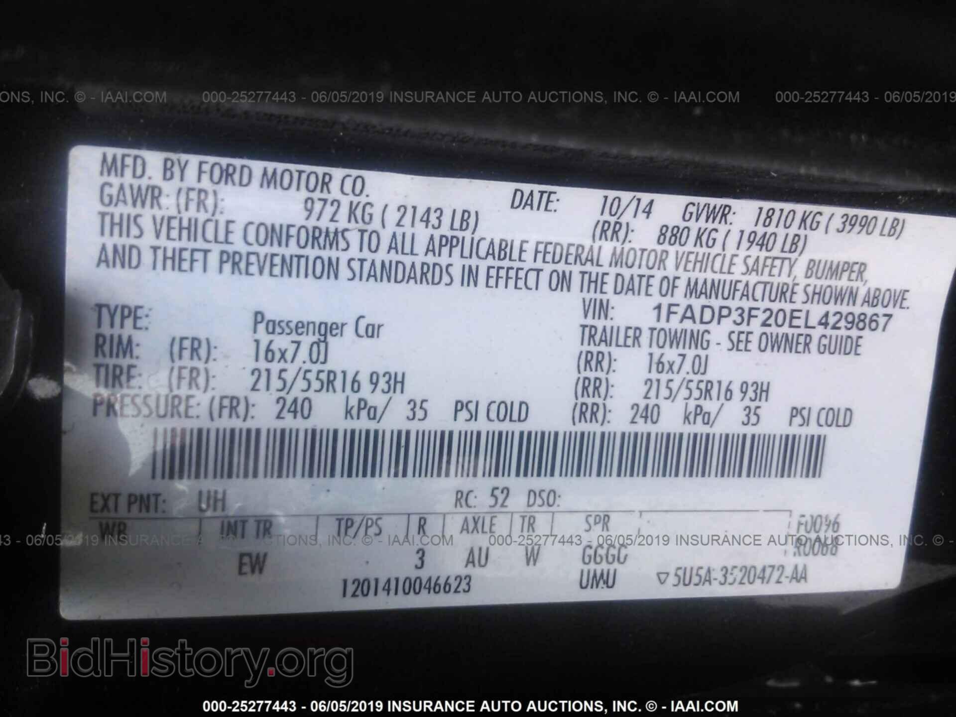 2014 FORD FOCUS - VIN: 1FADP3F20EL429867 - Photo 9