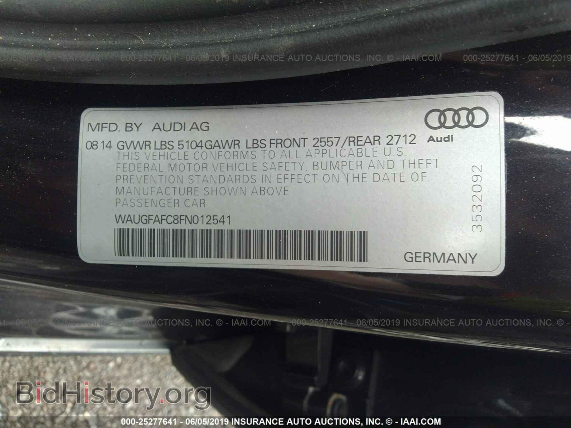 2015 AUDI A6 - VIN: WAUGFAFC8FN012541 - Photo 9