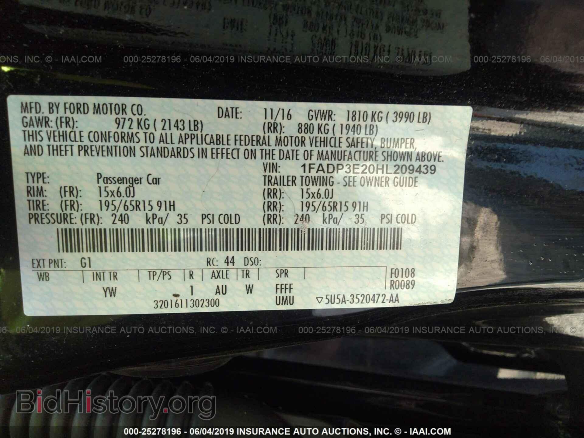 2017 FORD FOCUS - VIN: 1FADP3E20HL209439 - Фото 9