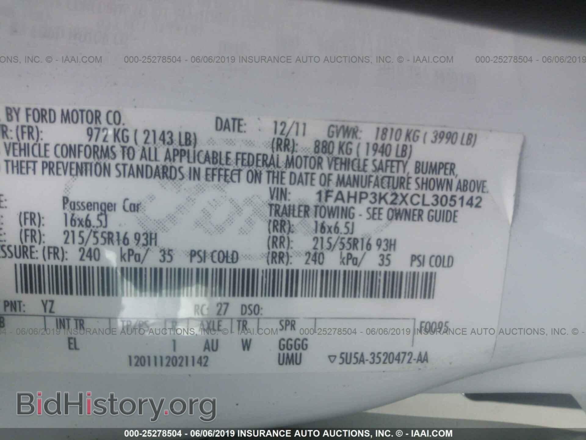 2012 FORD FOCUS - VIN: 1FAHP3K2XCL305142 - Photo 9