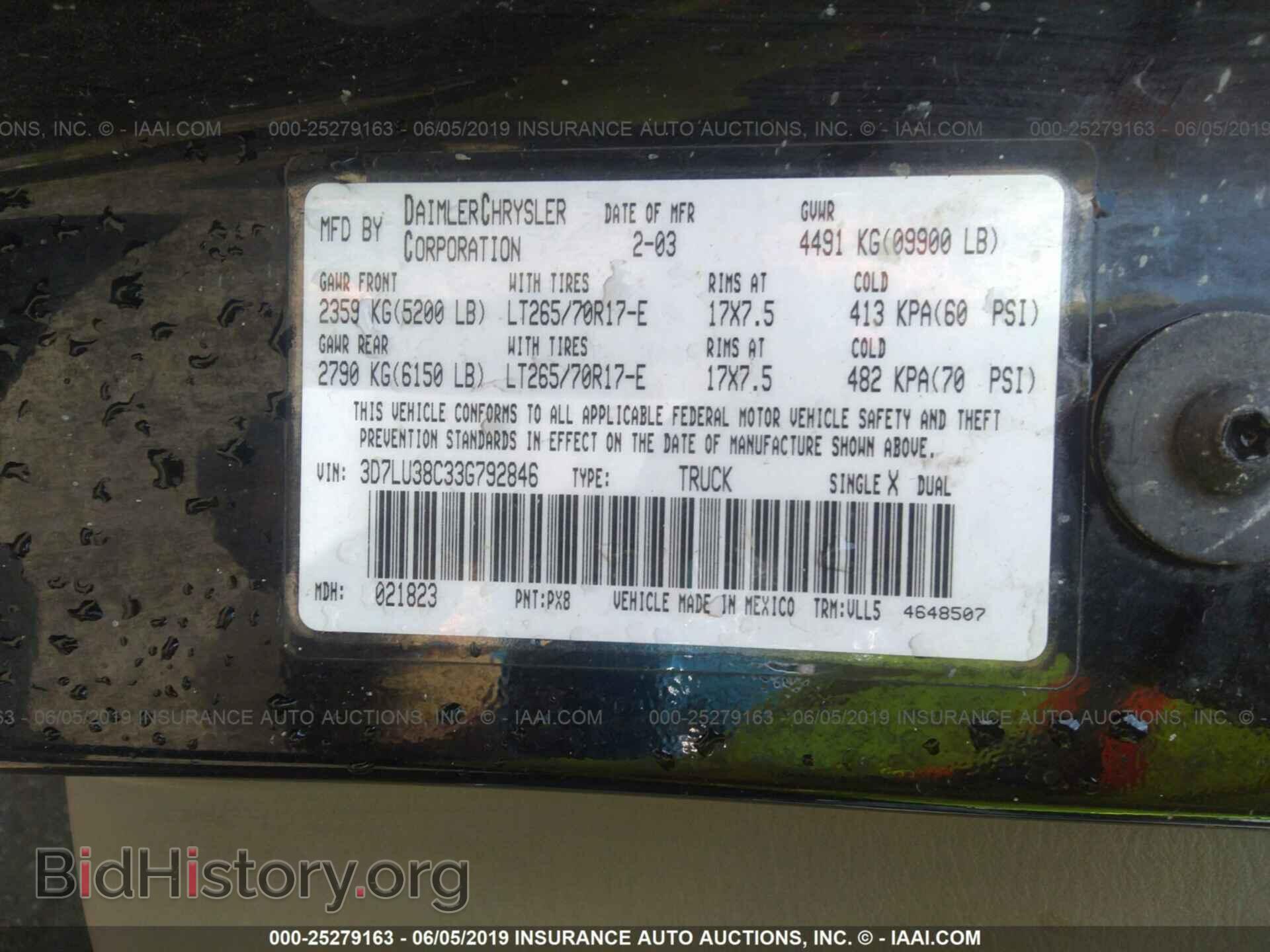 2003 DODGE RAM 3500 - VIN: 3D7LU38C33G792846 - Photo 9