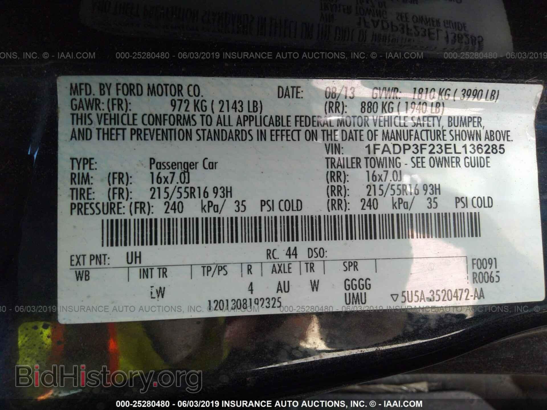 2014 FORD FOCUS - VIN: 1FADP3F23EL136285 - Photo 9