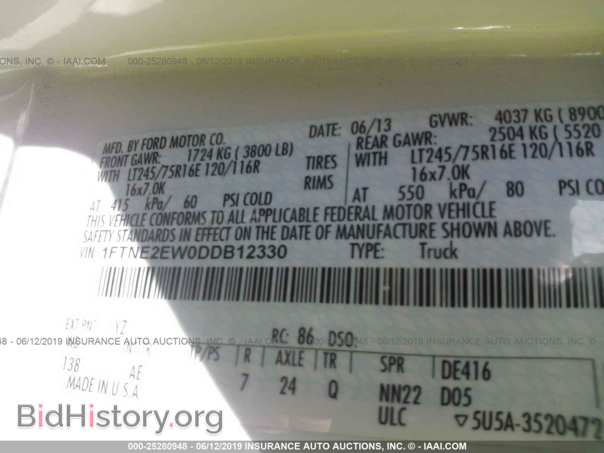 2013 FORD ECONOLINE - VIN: 1FTNE2EW0DDB12330 - Фото 9