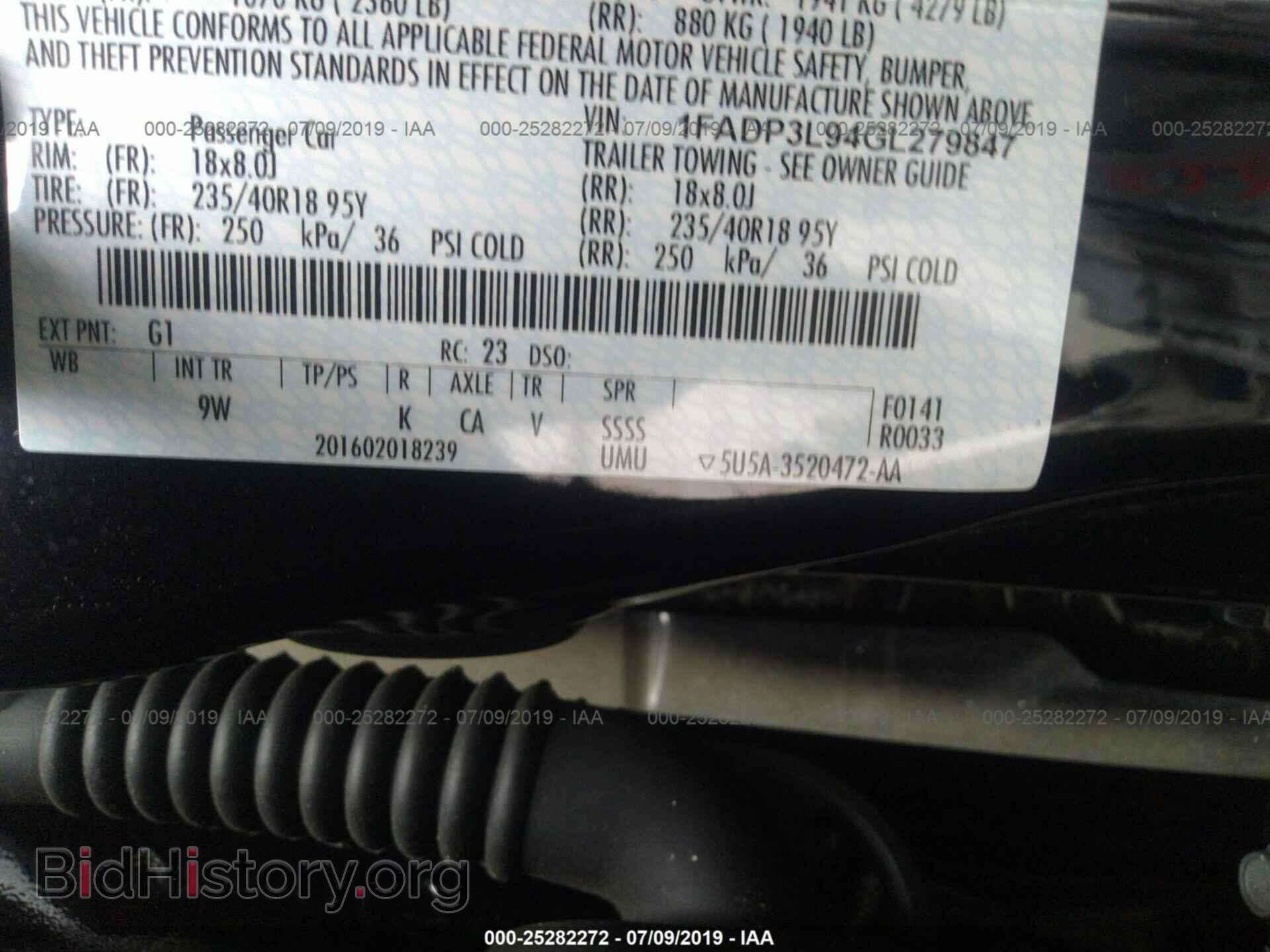 2016 FORD FOCUS - VIN: 1FADP3L94GL279847 - Photo 9