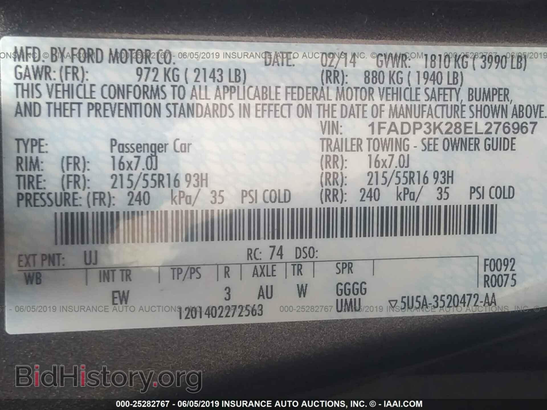 2014 FORD FOCUS - VIN: 1FADP3K28EL276967 - Photo 9