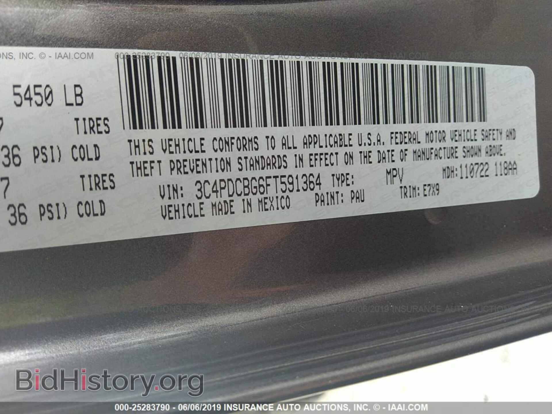 2015 DODGE JOURNEY - VIN: 3C4PDCBG6FT591364 - Photo 9