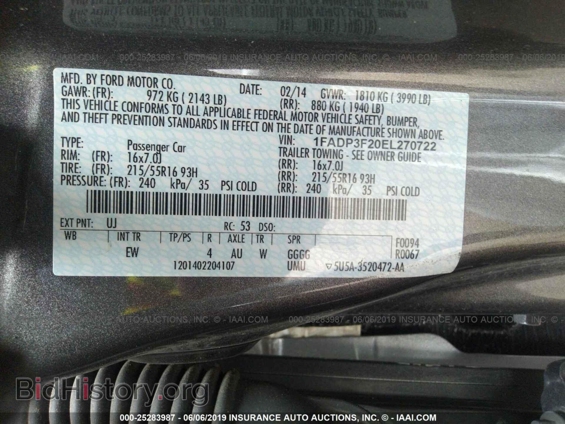 2014 FORD FOCUS - VIN: 1FADP3F20EL270722 - Photo 9