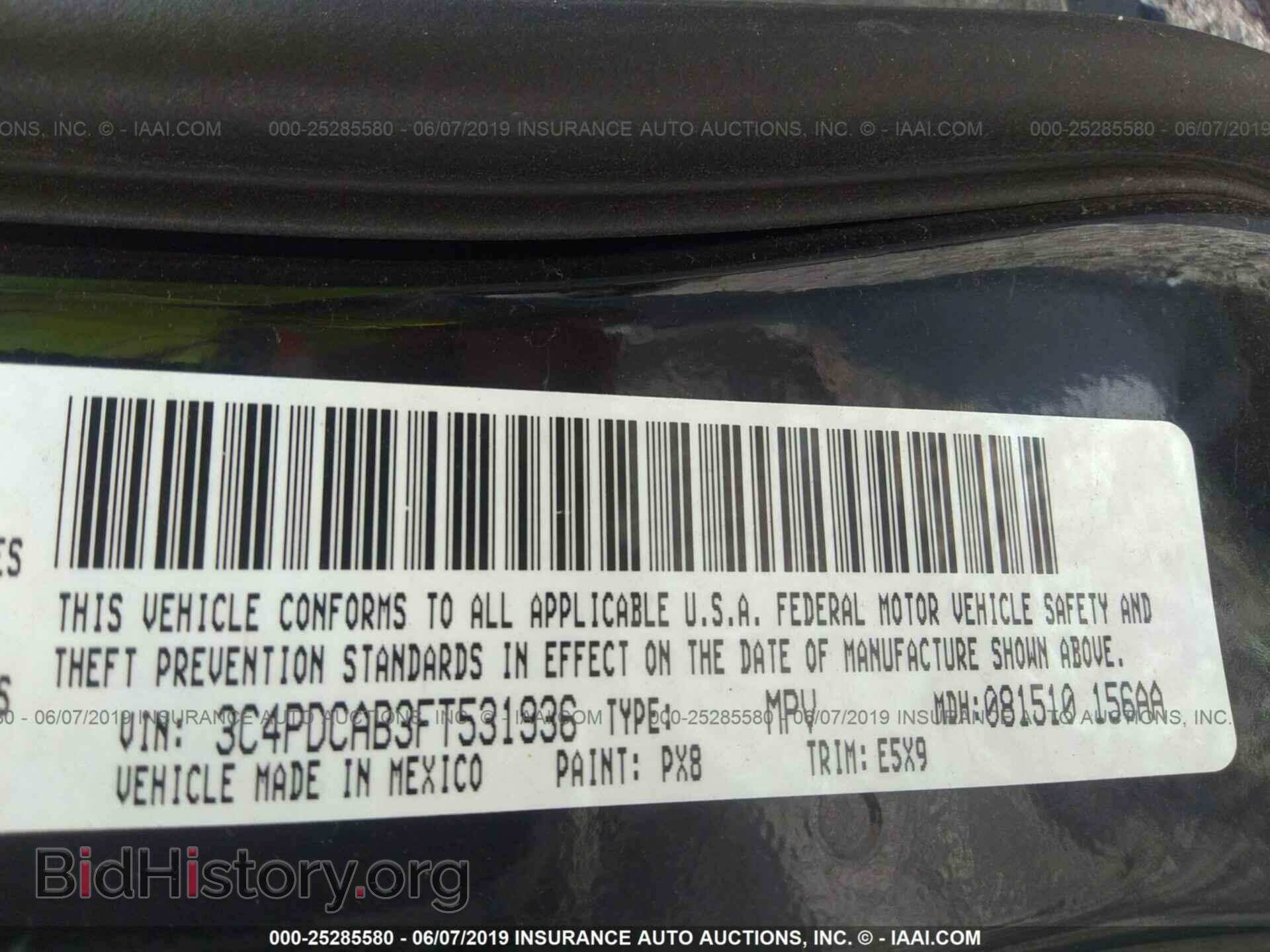 2015 DODGE JOURNEY - VIN: 3C4PDCAB3FT531936 - Photo 9