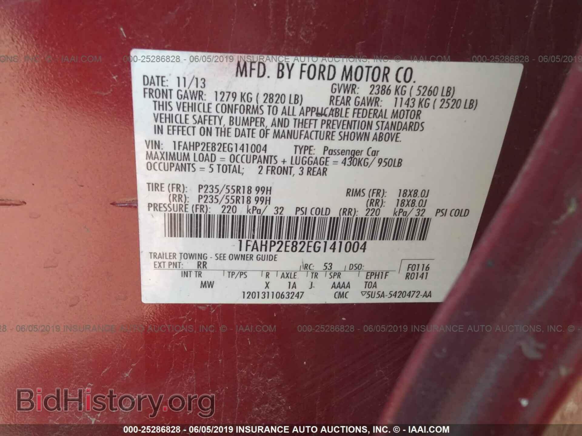 2014 FORD TAURUS - VIN: 1FAHP2E82EG141004 - Photo 9