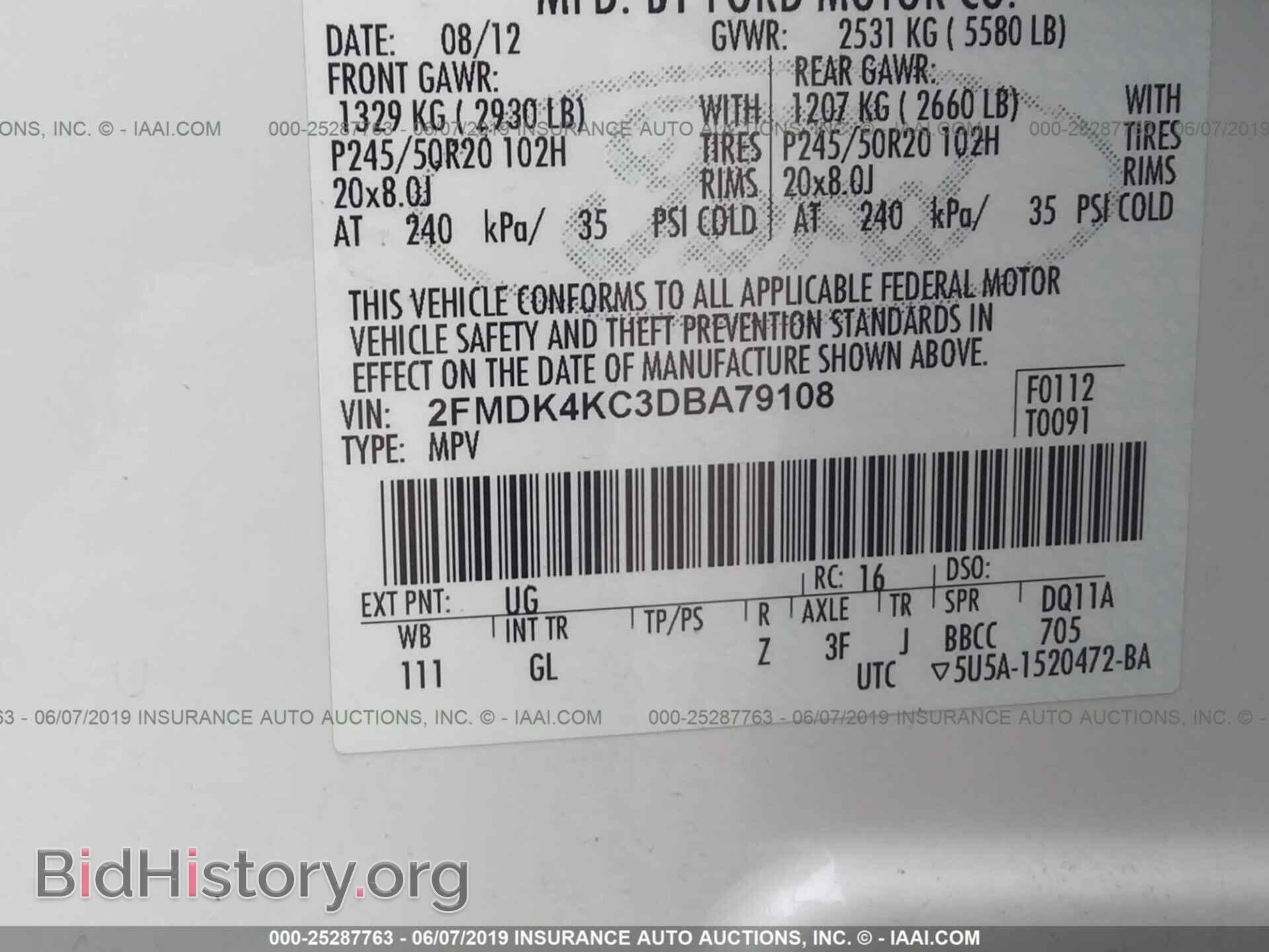 2013 FORD EDGE - VIN: 2FMDK4KC3DBA79108 - Photo 9