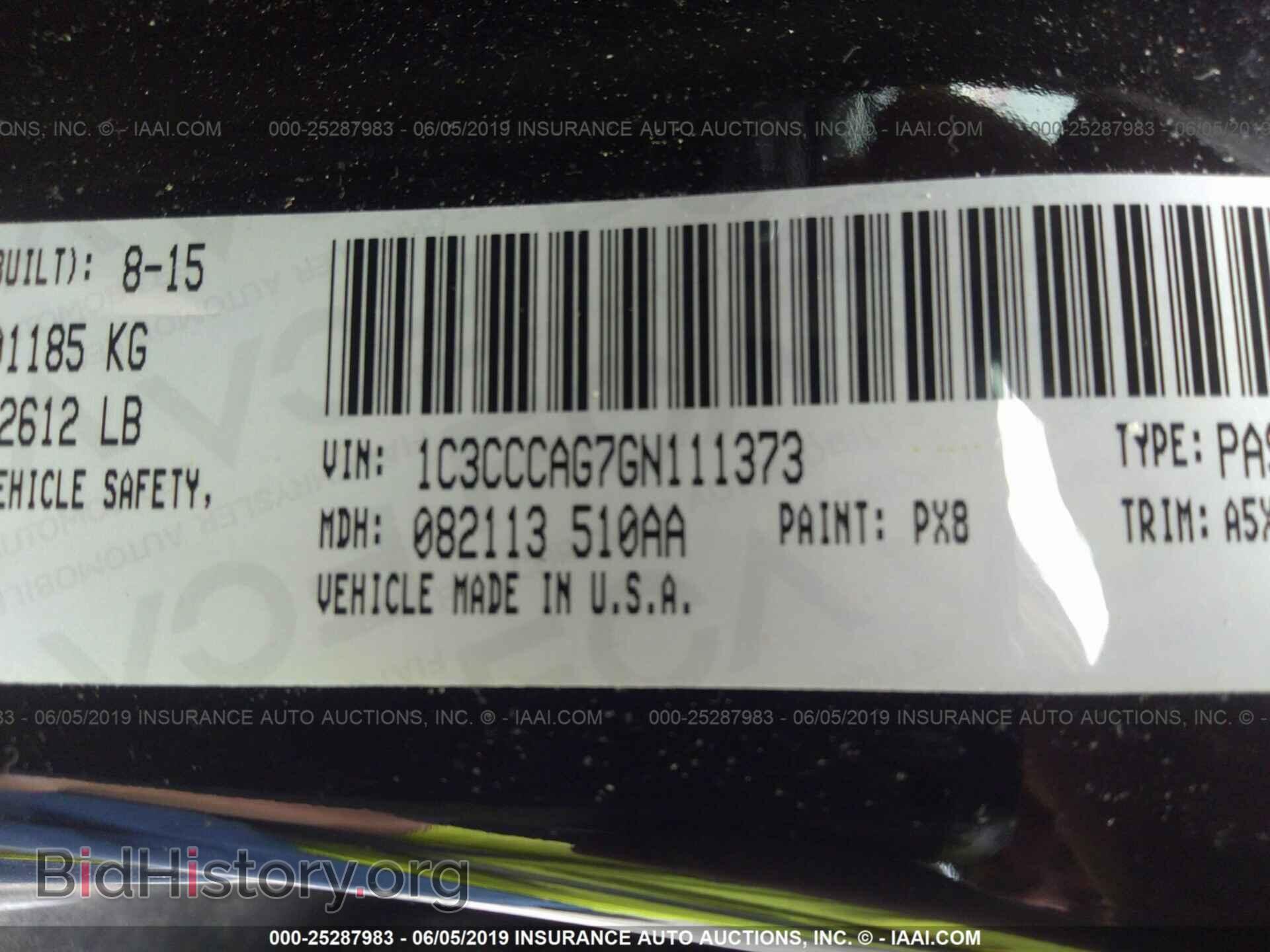 2016 CHRYSLER 200 - VIN: 1C3CCCAG7GN111373 - Photo 9