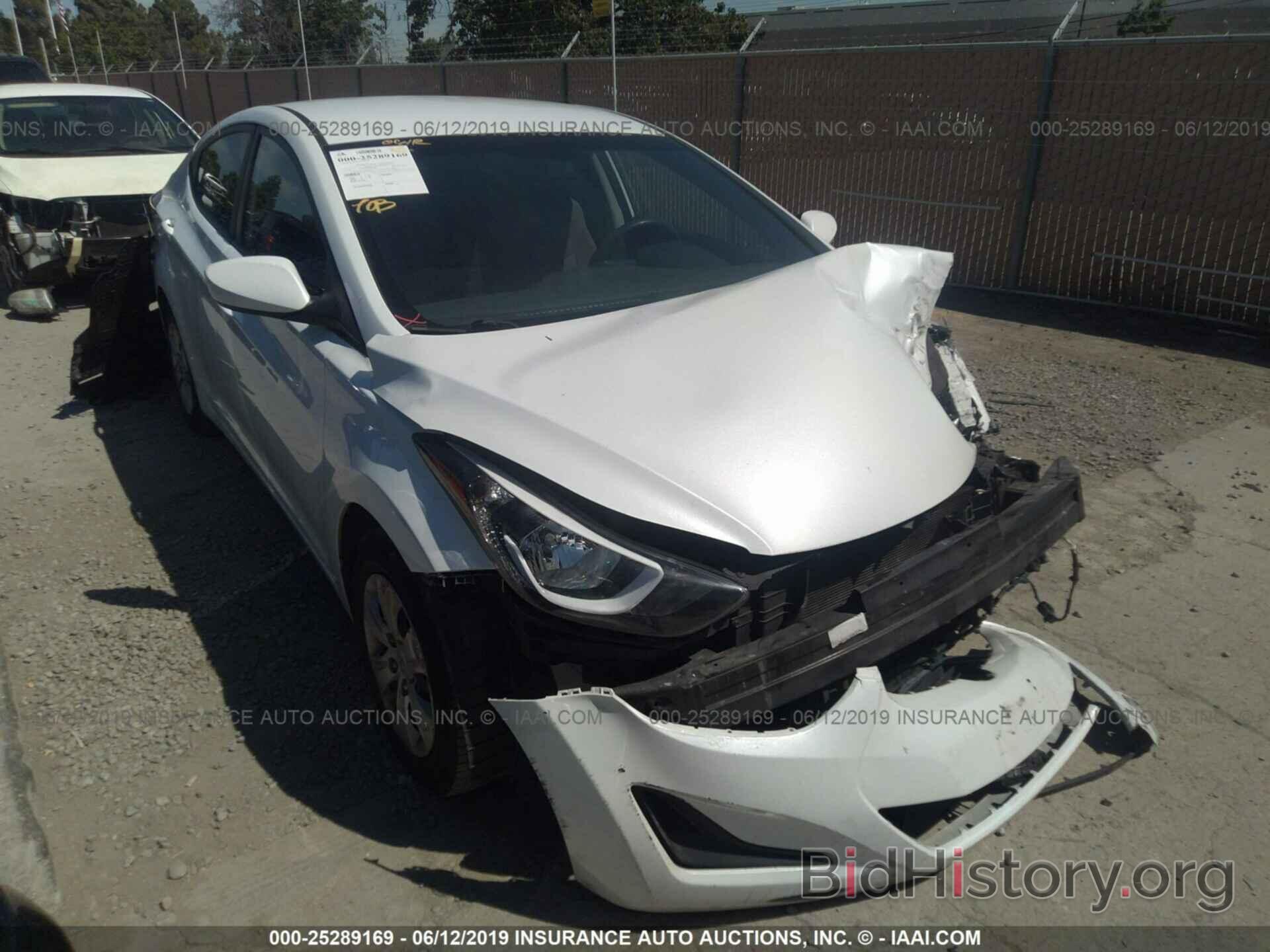 Photo 5NPDH4AE1GH691497 - HYUNDAI ELANTRA 2016