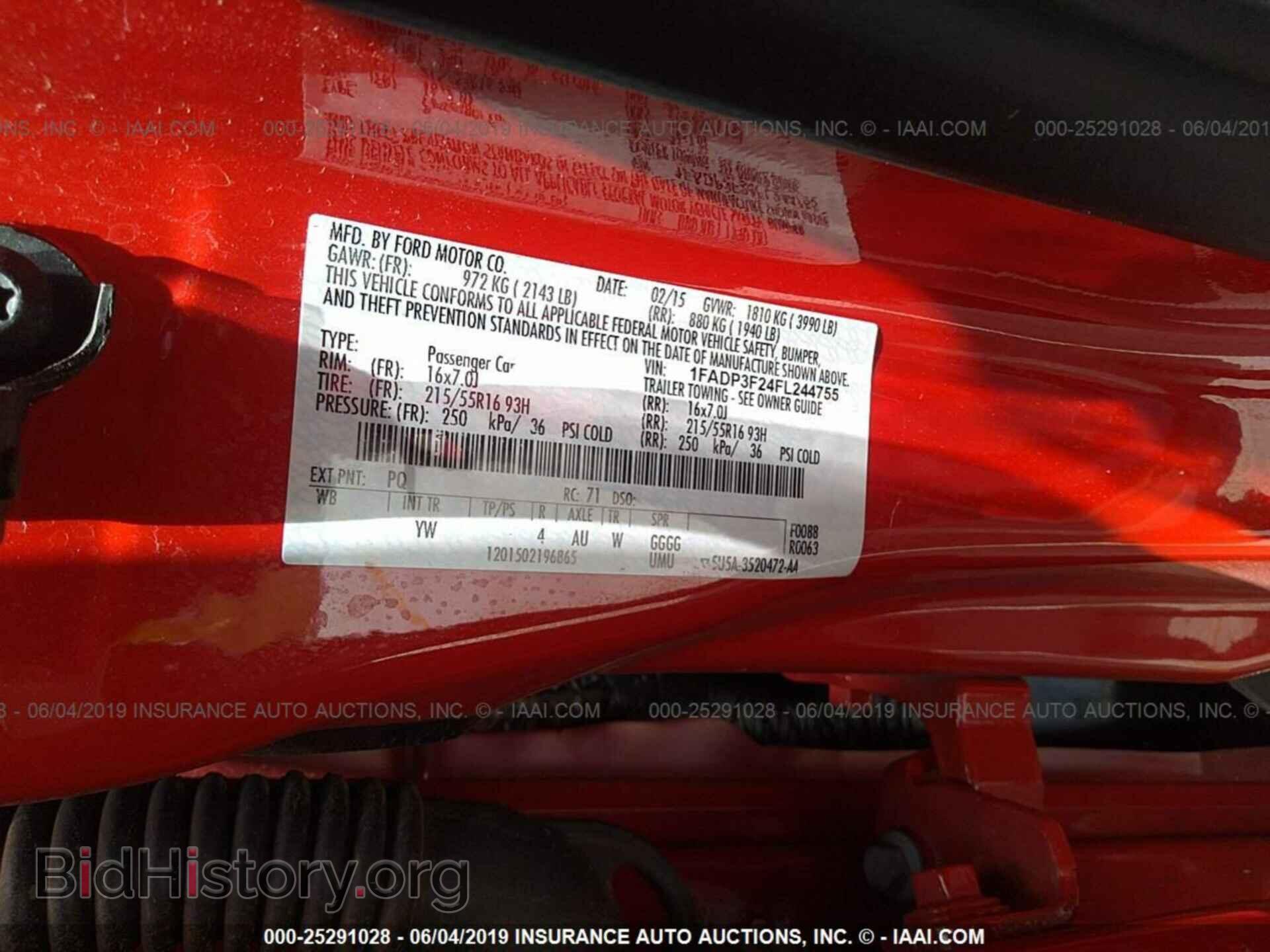 2015 FORD FOCUS - VIN: 1FADP3F24FL244755 - Фото 9
