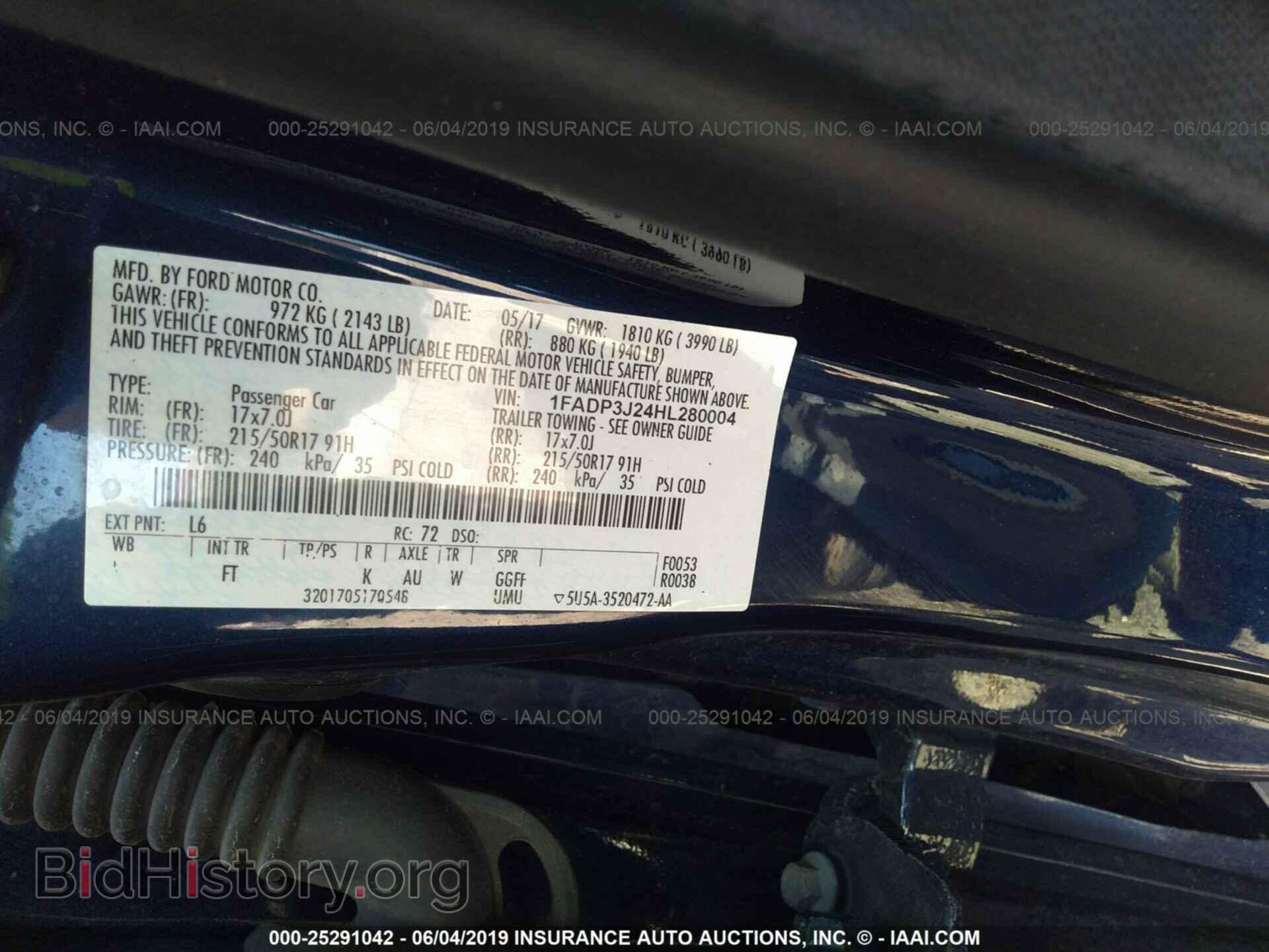 2017 FORD FOCUS - VIN: 1FADP3J24HL280004 - Фото 9