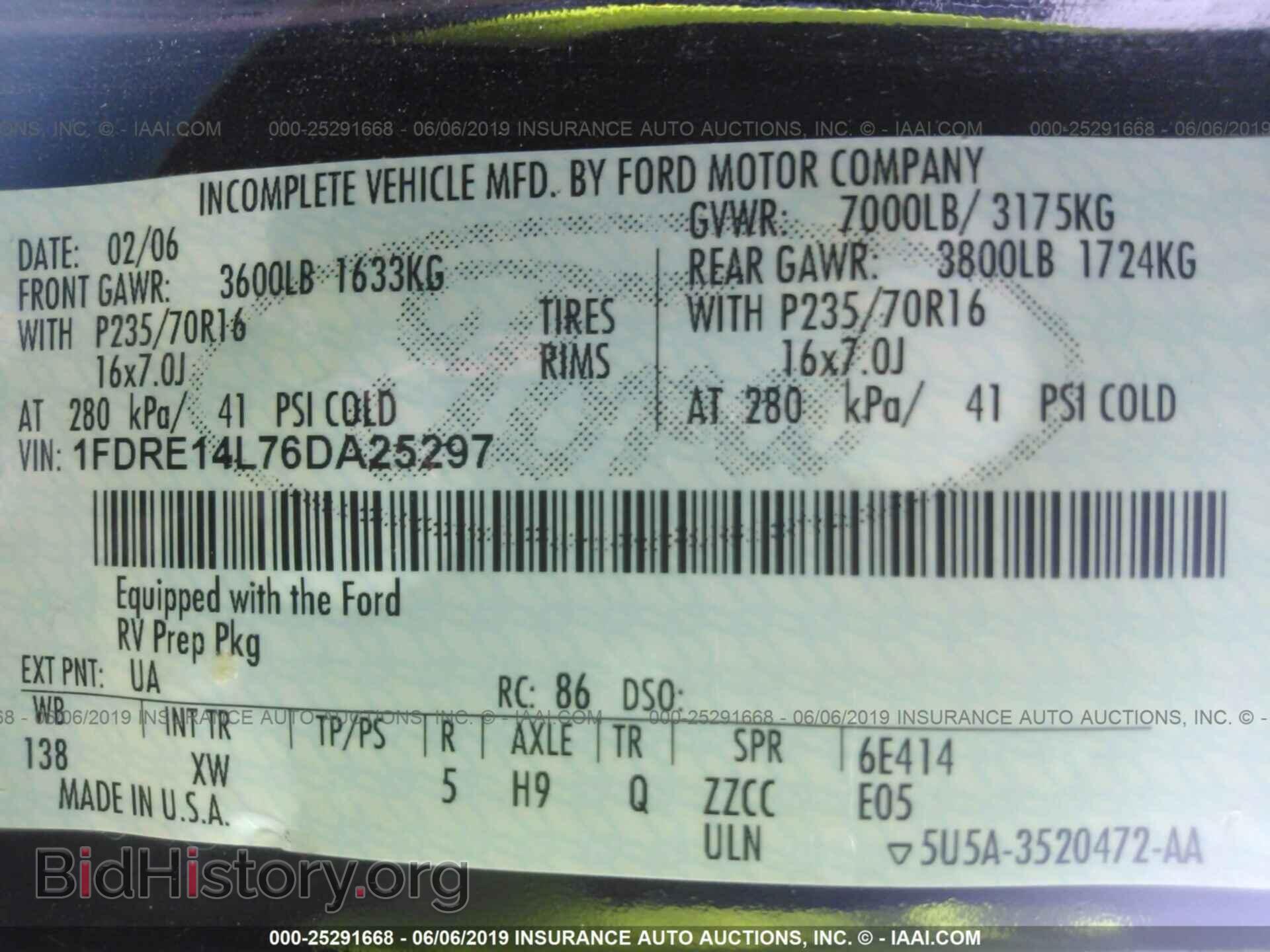 2006 FORD ECONOLINE - VIN: 1FDRE14L76DA25297 - Фото 9