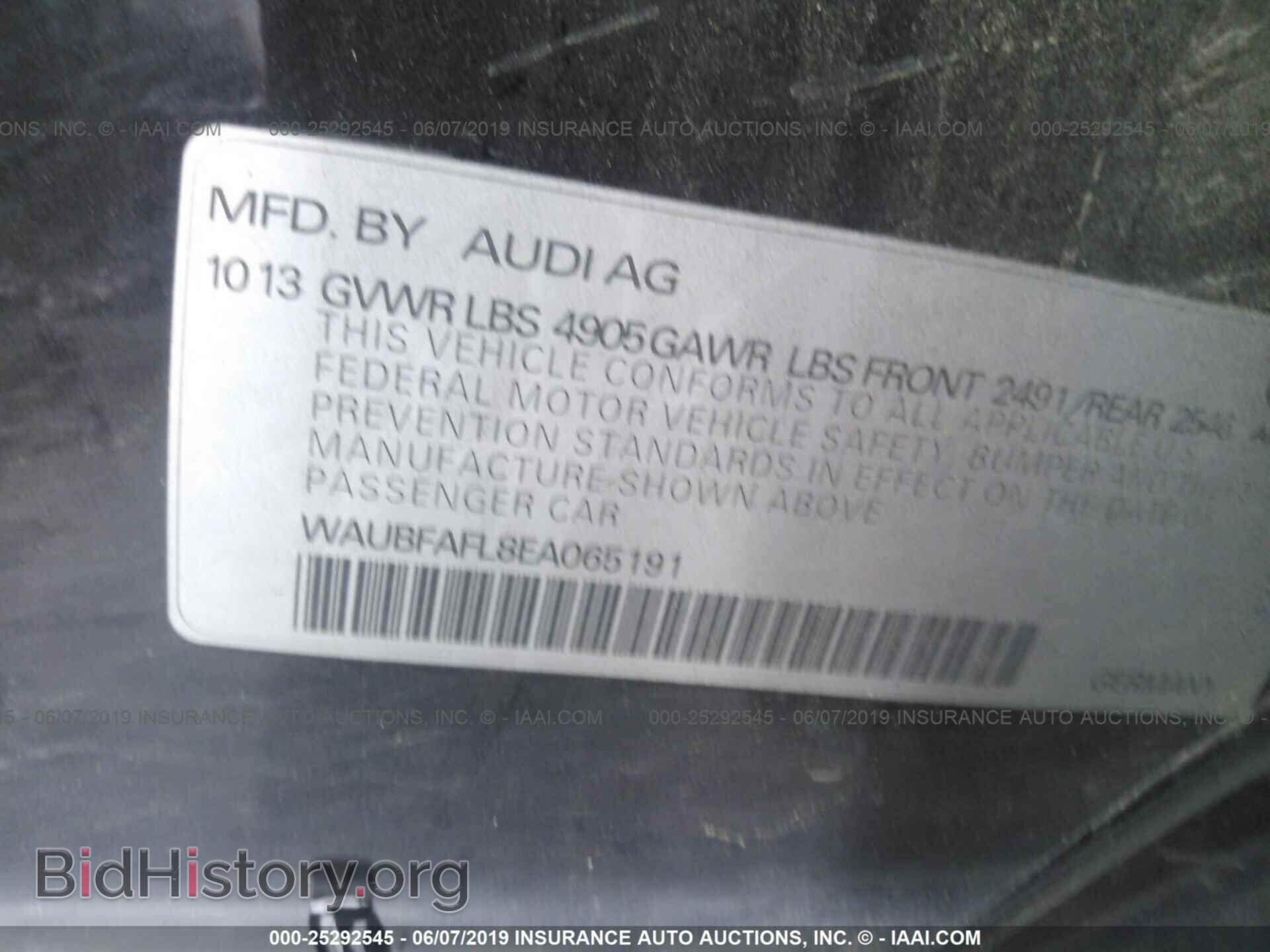 2014 AUDI A4 - VIN: WAUBFAFL8EA065191 - Photo 9