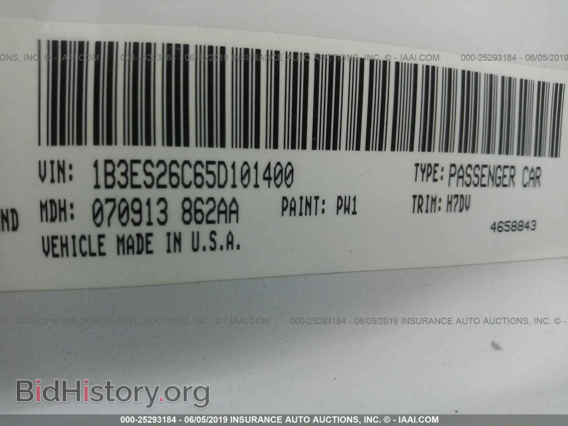 2005 DODGE NEON - VIN: 1B3ES26C65D101400 - Фото 9