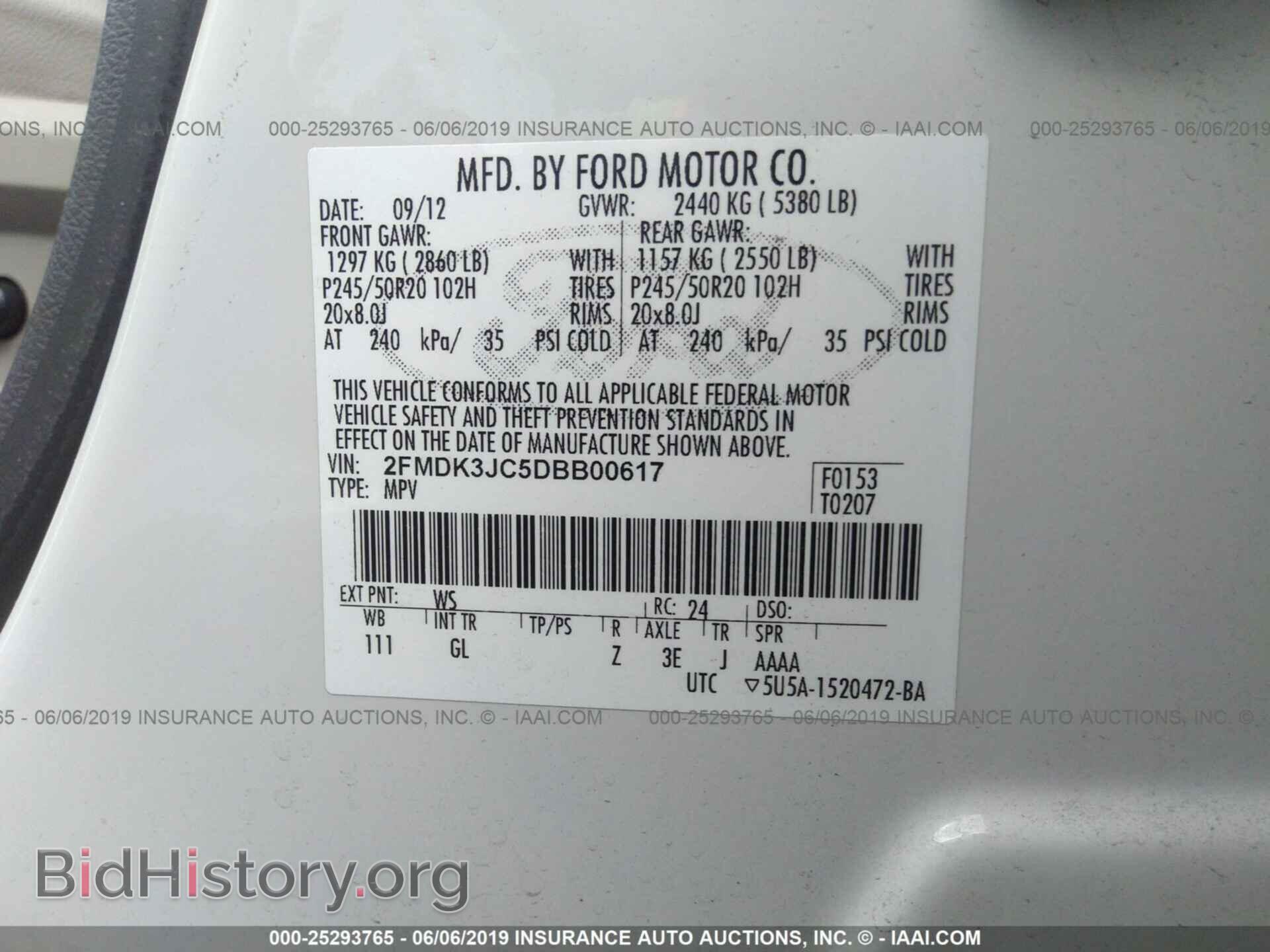 2013 FORD EDGE - VIN: 2FMDK3JC5DBB00617 - Photo 9