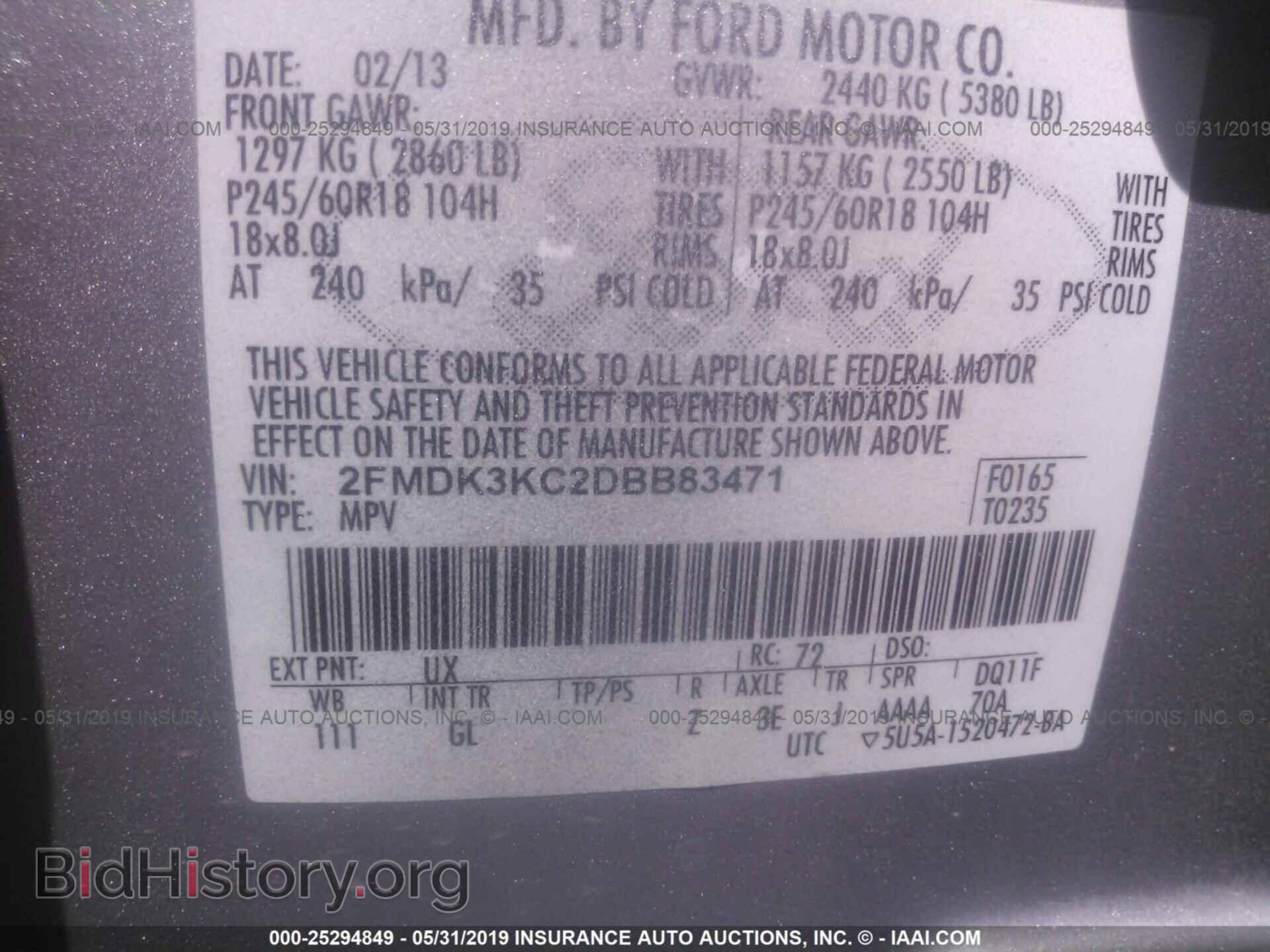 2013 FORD EDGE - VIN: 2FMDK3KC2DBB83471 - Photo 9
