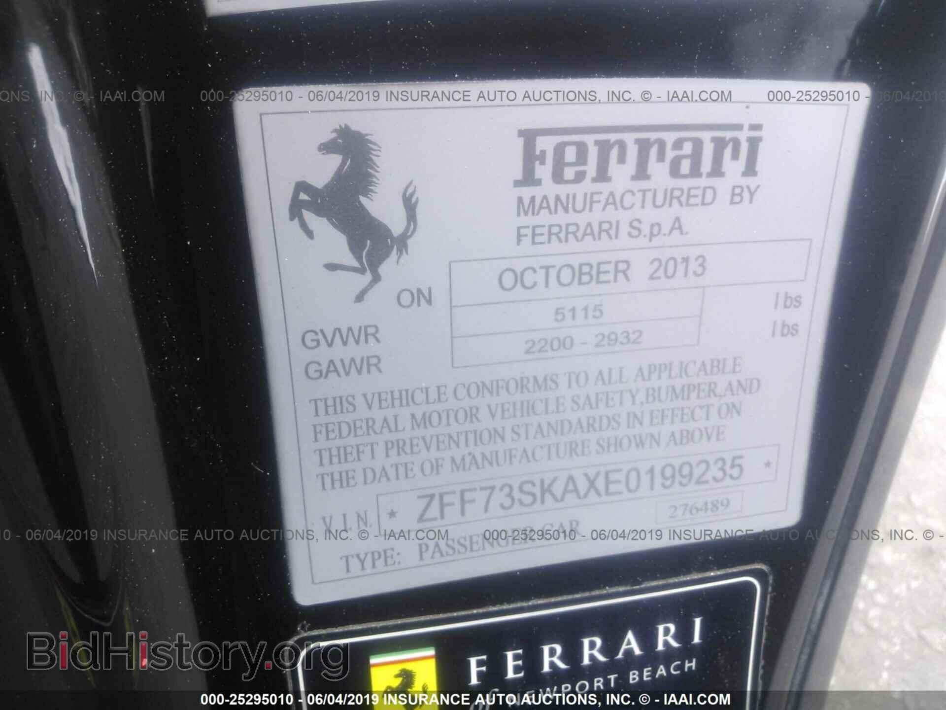 2014 FERRARI FF - VIN: ZFF73SKAXE0199235 - Photo 9
