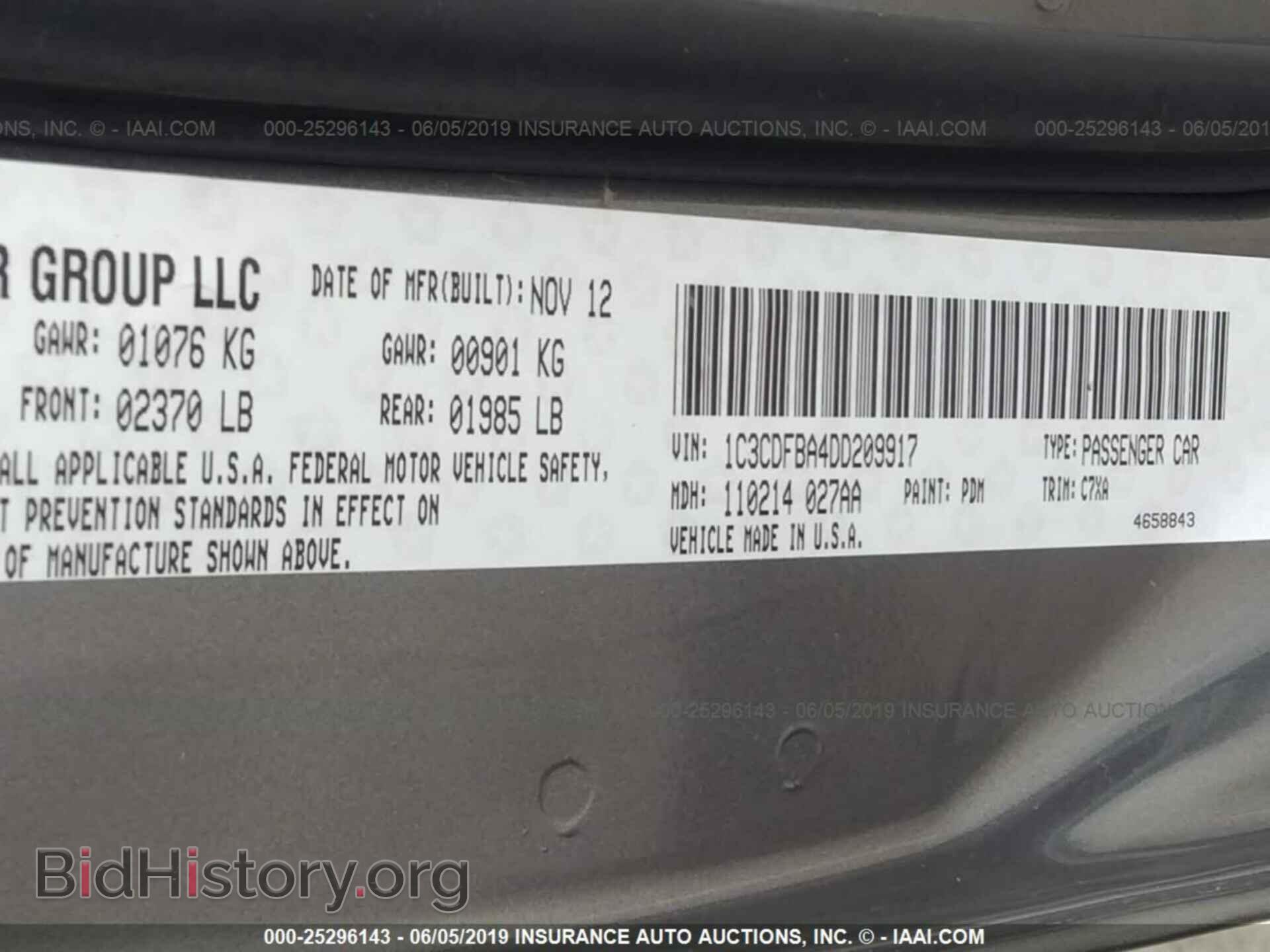 2013 DODGE DART - VIN: 1C3CDFBA4DD209917 - Photo 9