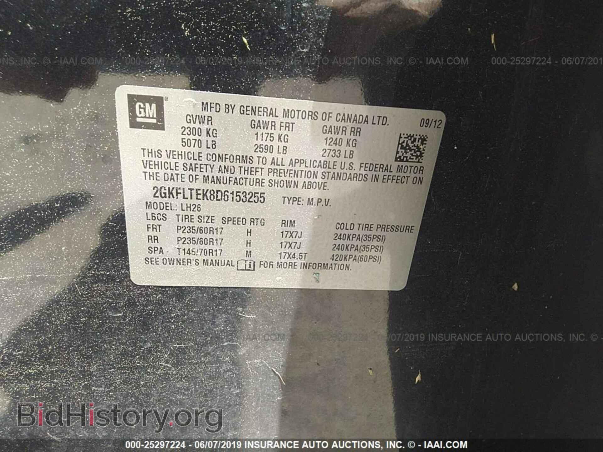 2013 GMC TERRAIN - VIN: 2GKFLTEK8D6153255 - Фото 9