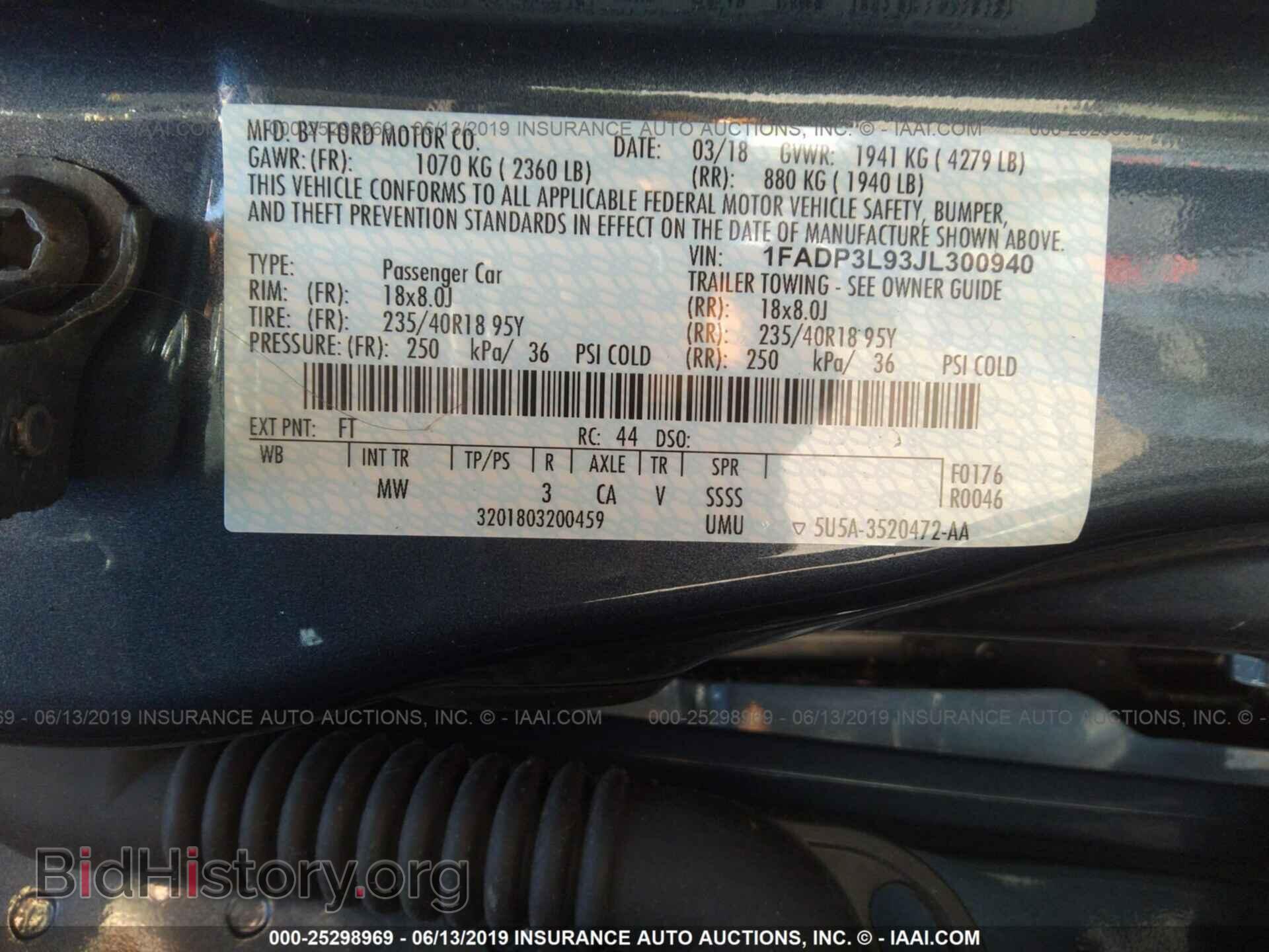 2018 FORD FOCUS - VIN: 1FADP3L93JL300940 - Photo 9