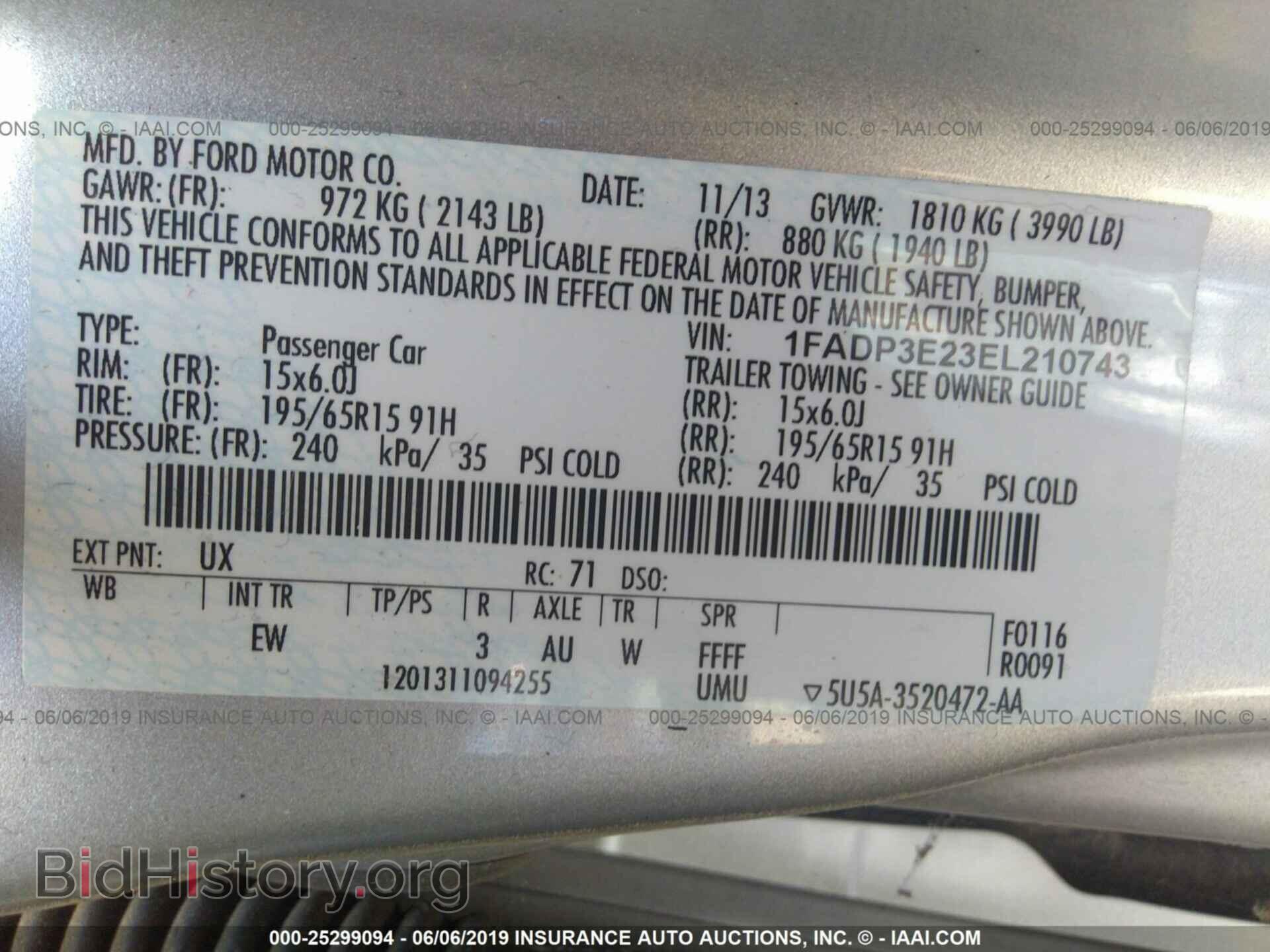 2014 FORD FOCUS - VIN: 1FADP3E23EL210743 - Photo 9