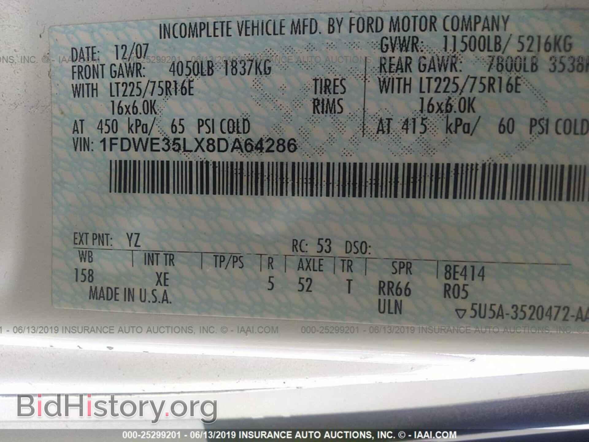 2008 FORD ECONOLINE - VIN: 1FDWE35LX8DA64286 - Фото 9