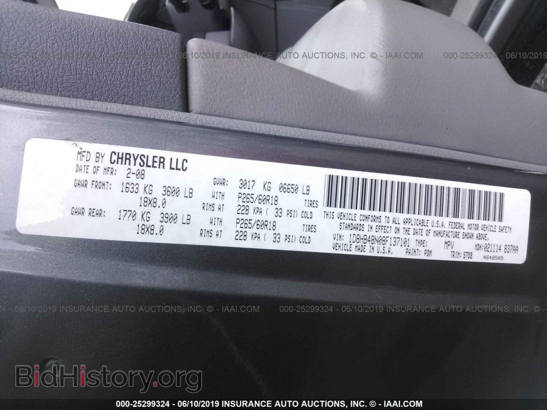 2008 DODGE DURANGO - VIN: 1D8HB48N08F137101 - Фото 9