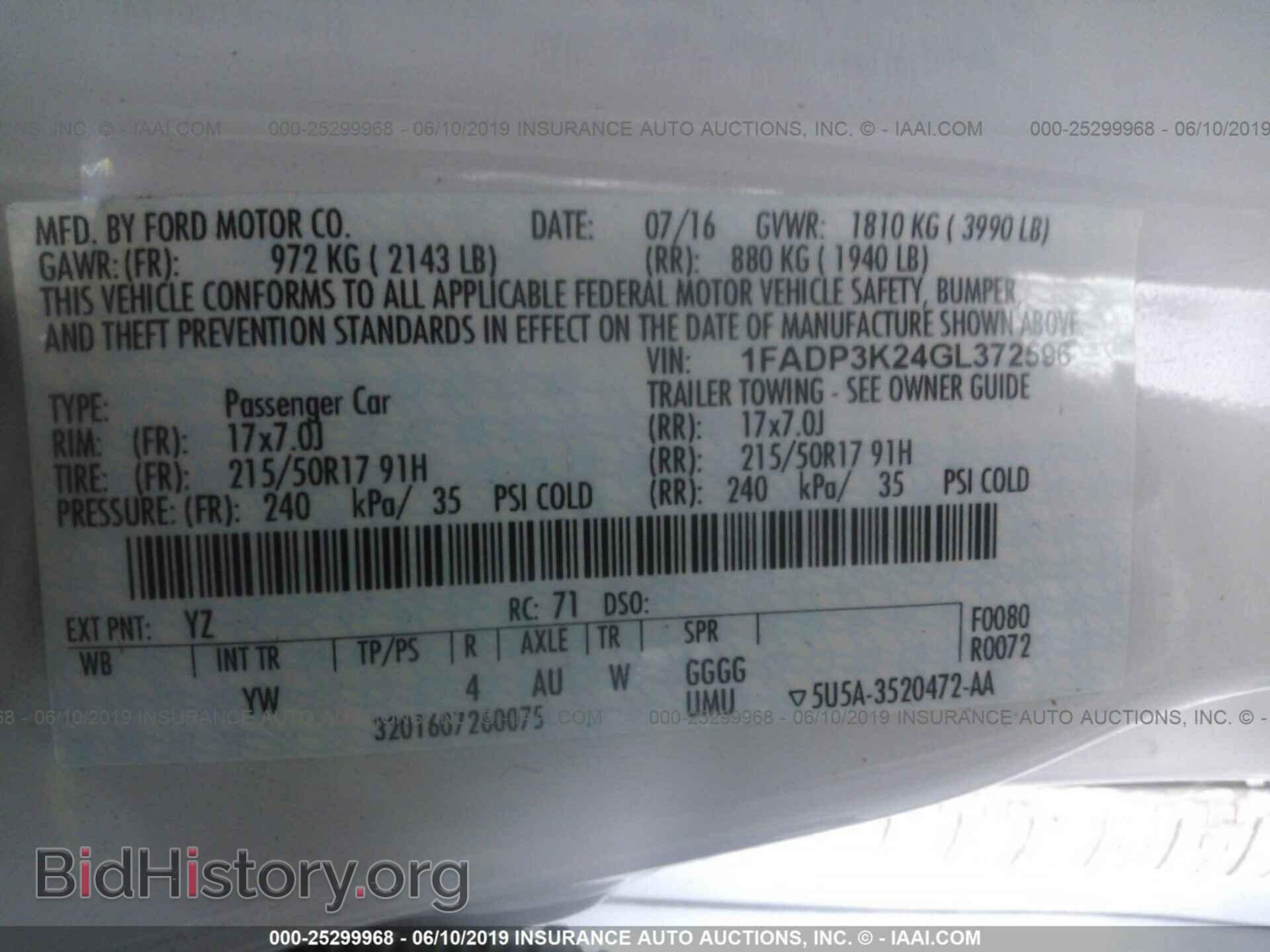 2016 FORD FOCUS - VIN: 1FADP3K24GL372596 - Photo 9