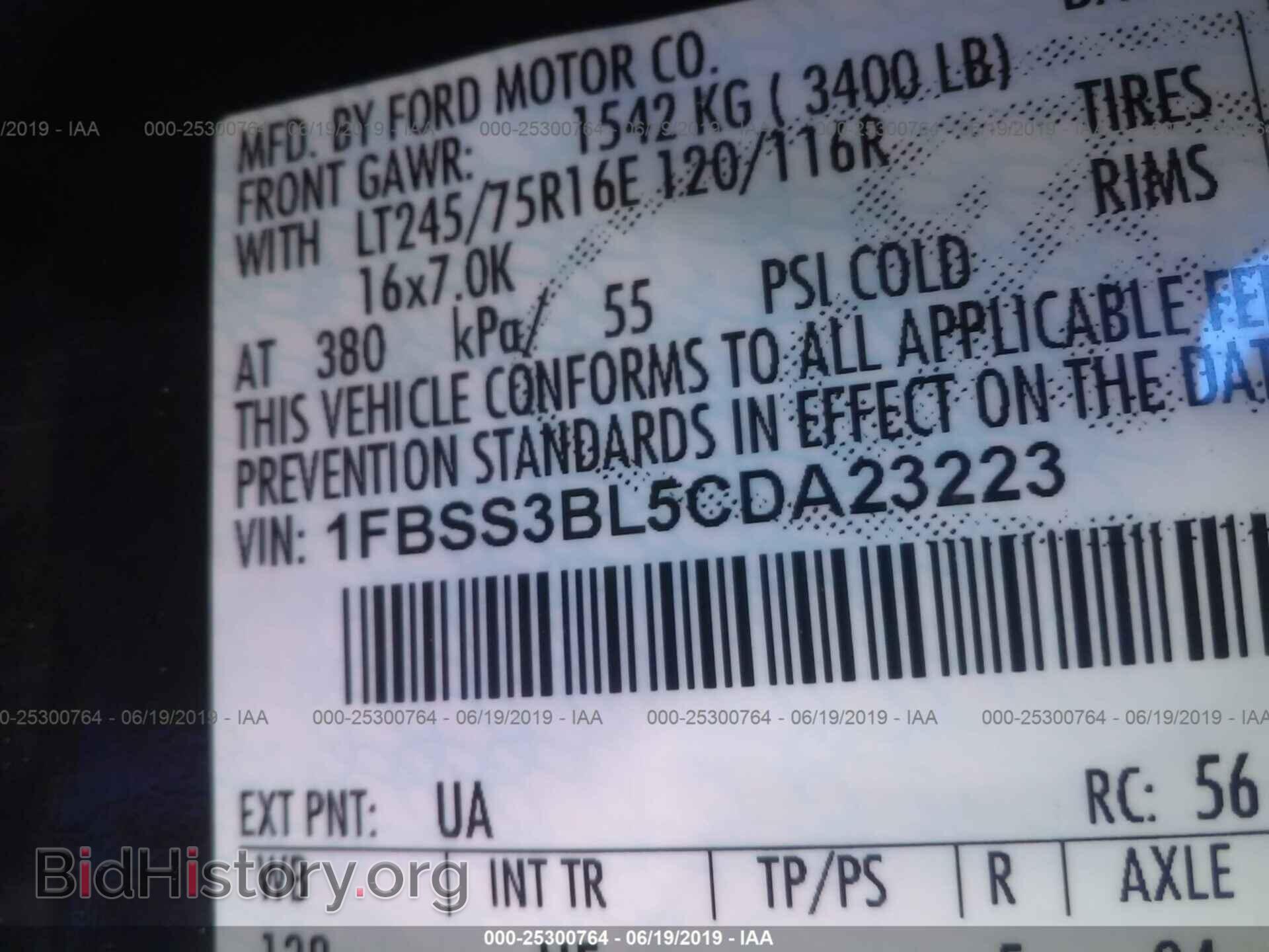 2012 FORD ECONOLINE - VIN: 1FBSS3BL5CDA23223 - Photo 9
