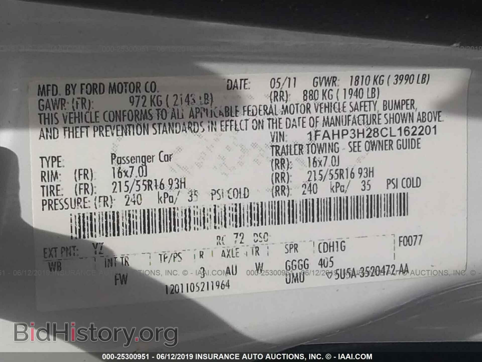 2012 FORD FOCUS - VIN: 1FAHP3H28CL162201 - Photo 9