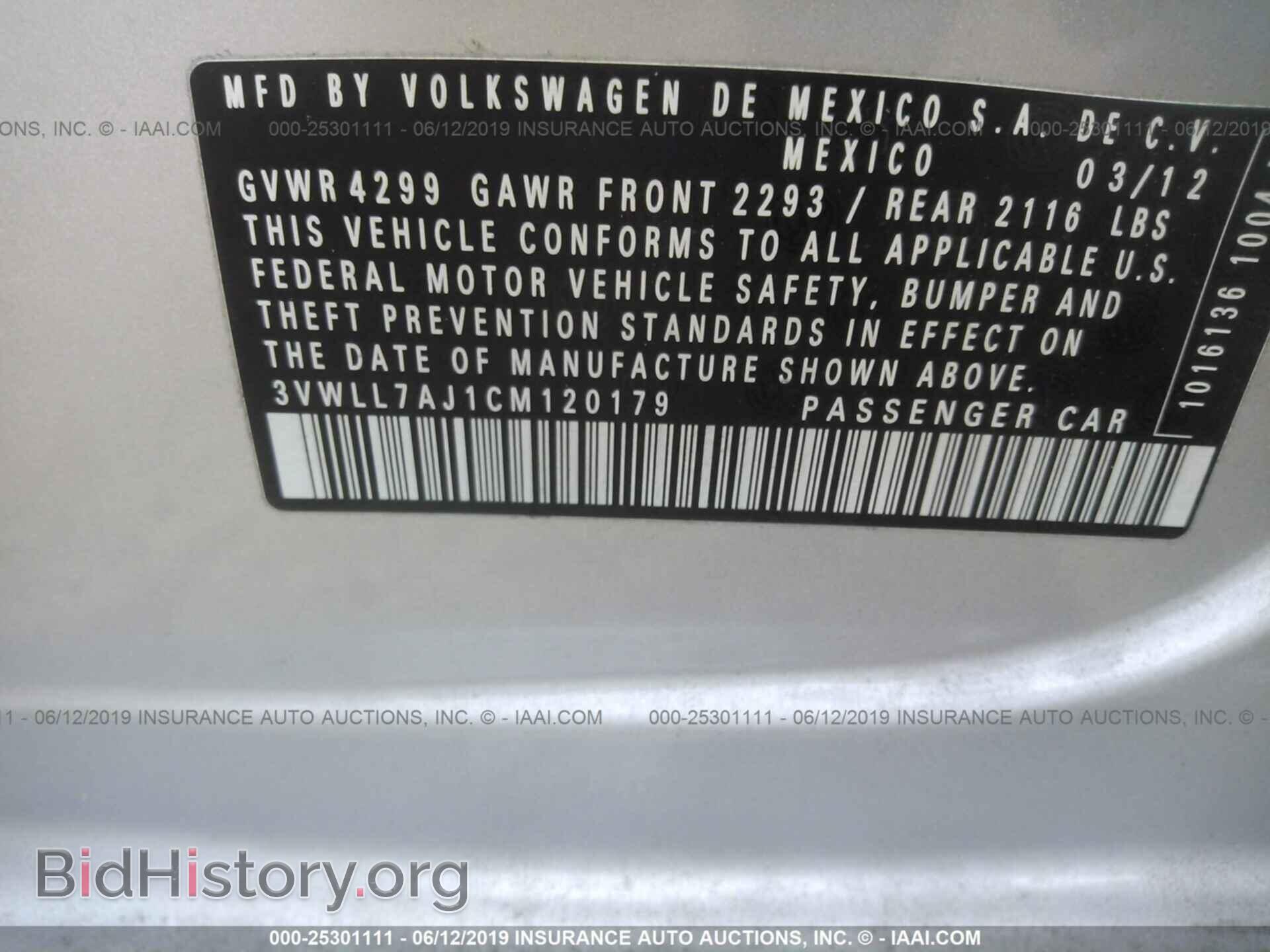 2012 VOLKSWAGEN JETTA - VIN: 3VWLL7AJ1CM120179 - Фото 9