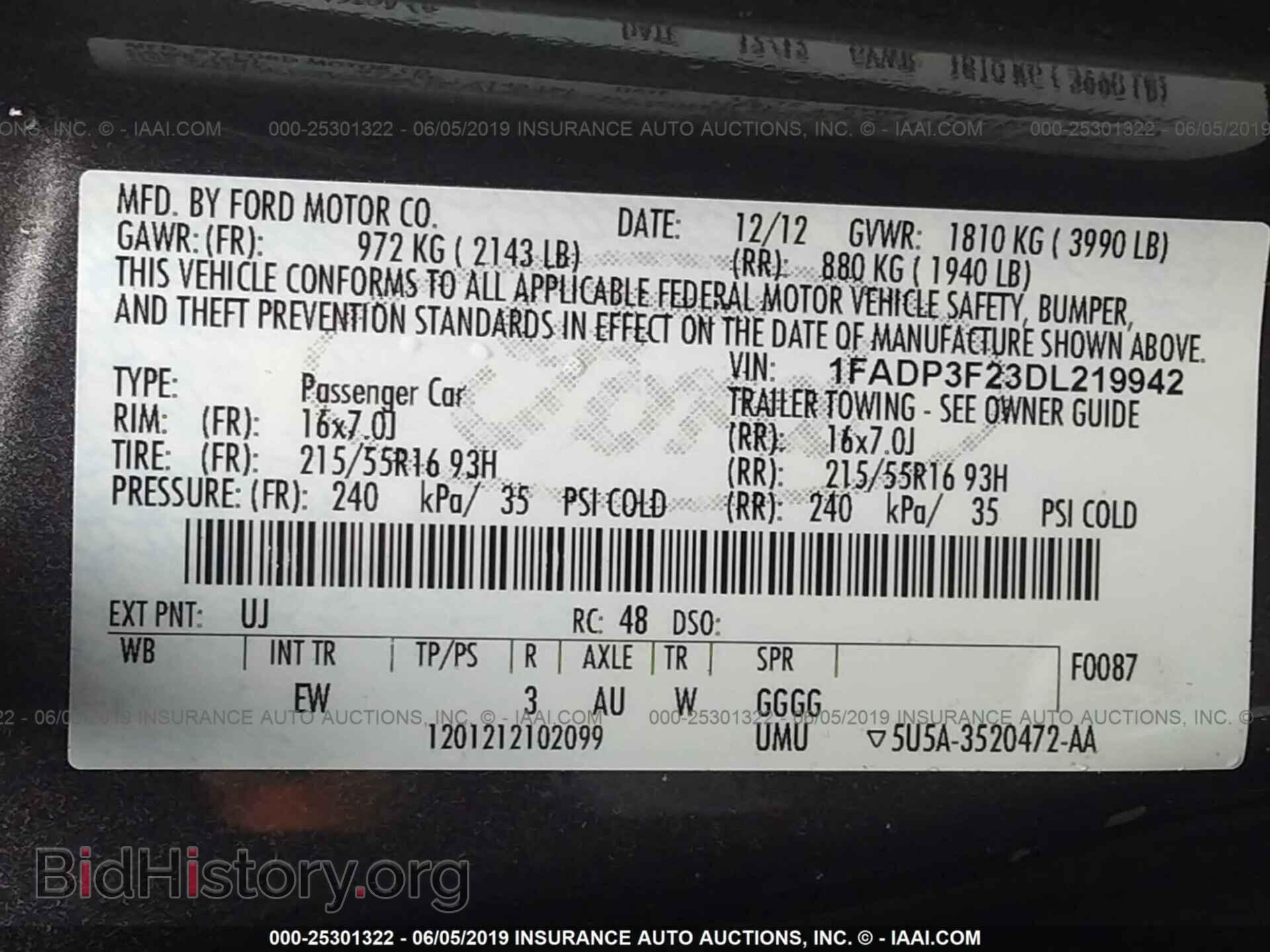 2013 FORD FOCUS - VIN: 1FADP3F23DL219942 - Photo 9