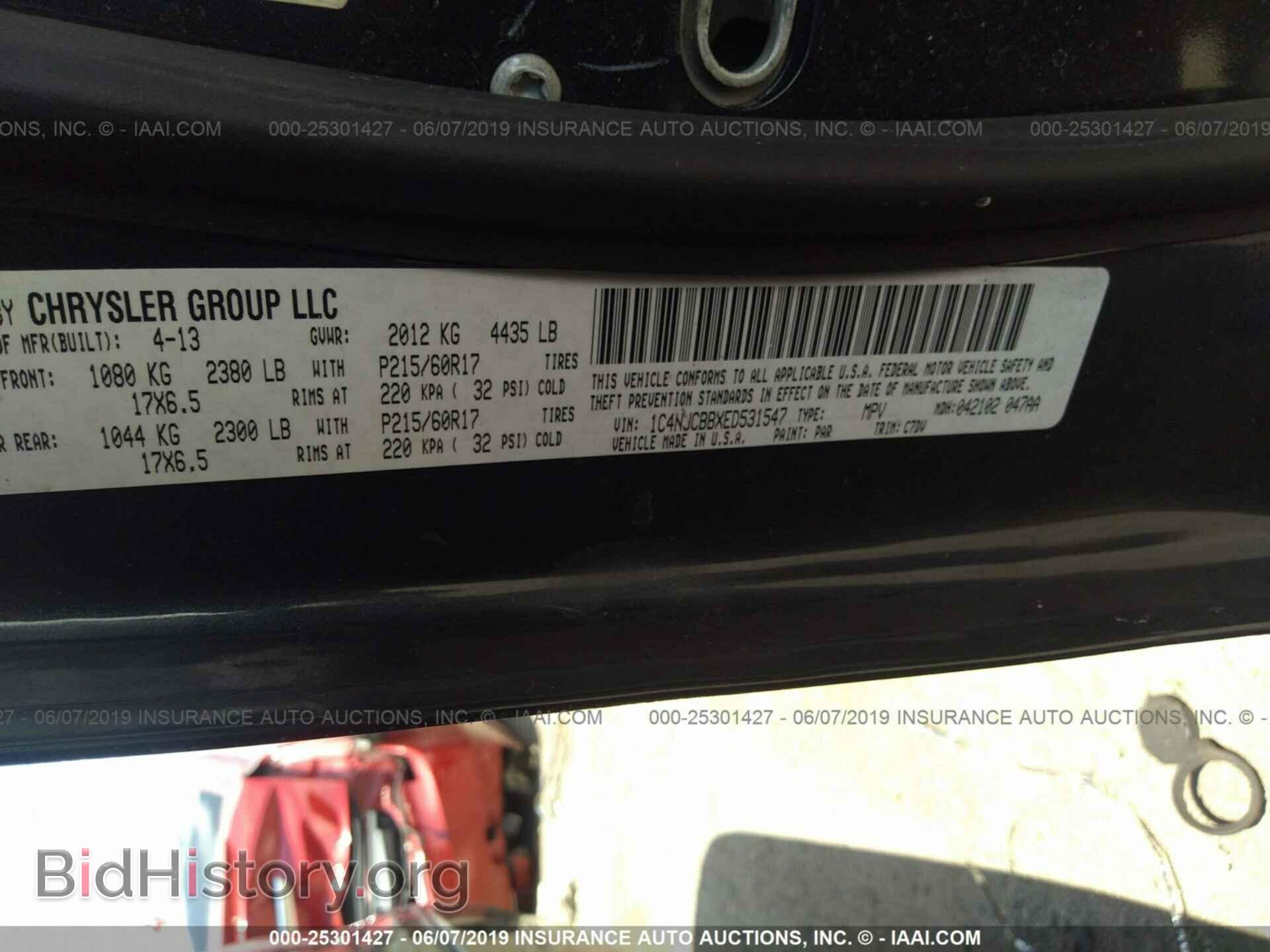 2014 JEEP COMPASS - VIN: 1C4NJCBBXED531547 - Photo 9