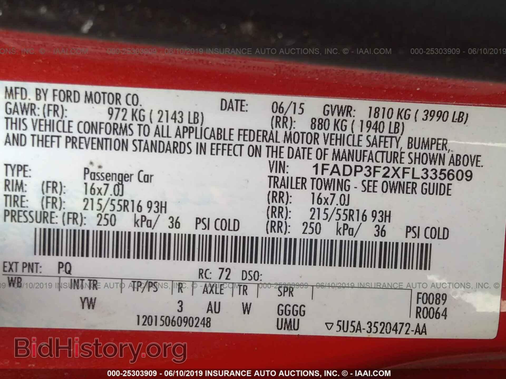 2015 FORD FOCUS - VIN: 1FADP3F2XFL335609 - Photo 9