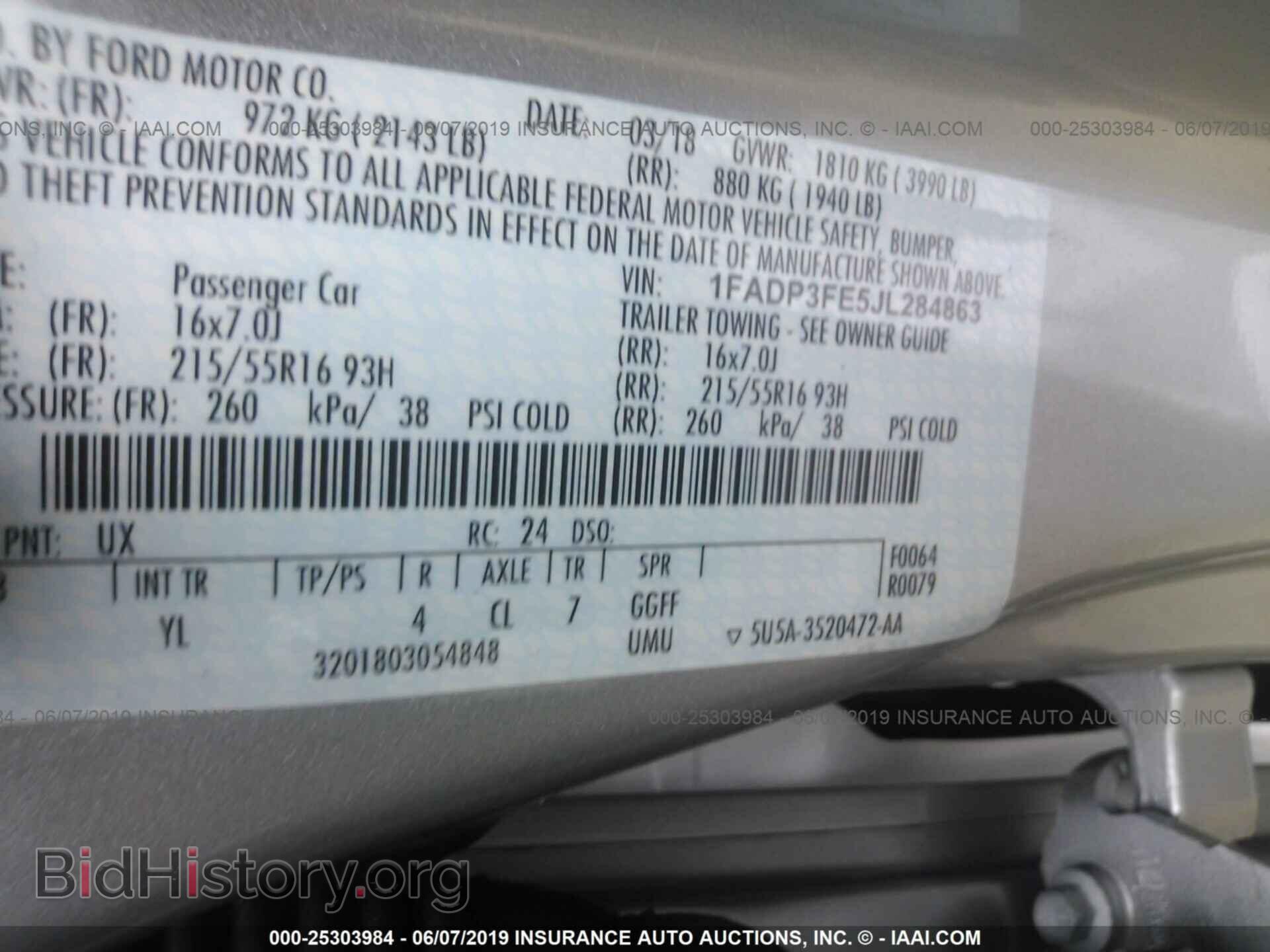 2018 FORD FOCUS - VIN: 1FADP3FE5JL284863 - Фото 9
