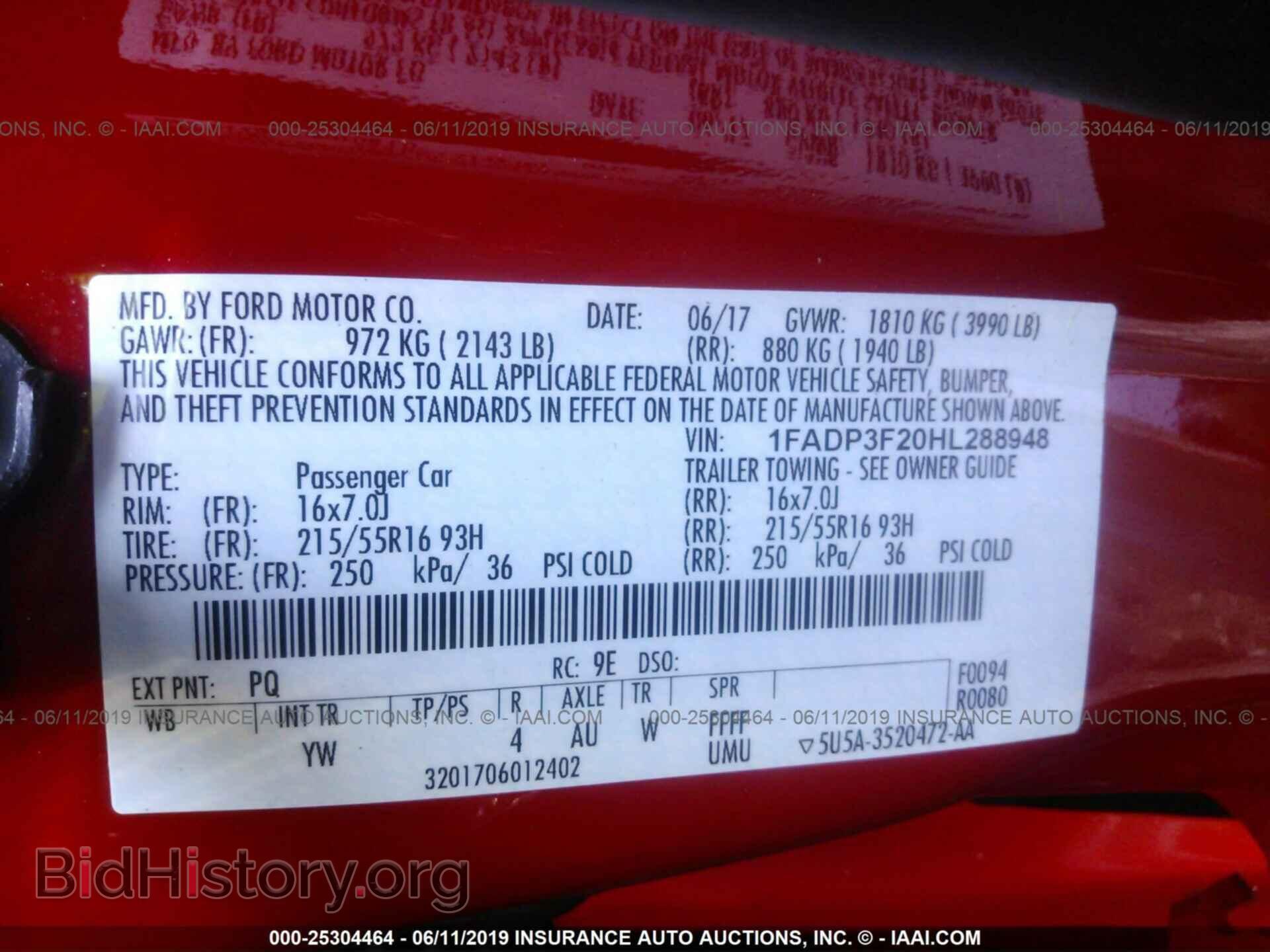 2017 FORD FOCUS - VIN: 1FADP3F20HL288948 - Photo 9