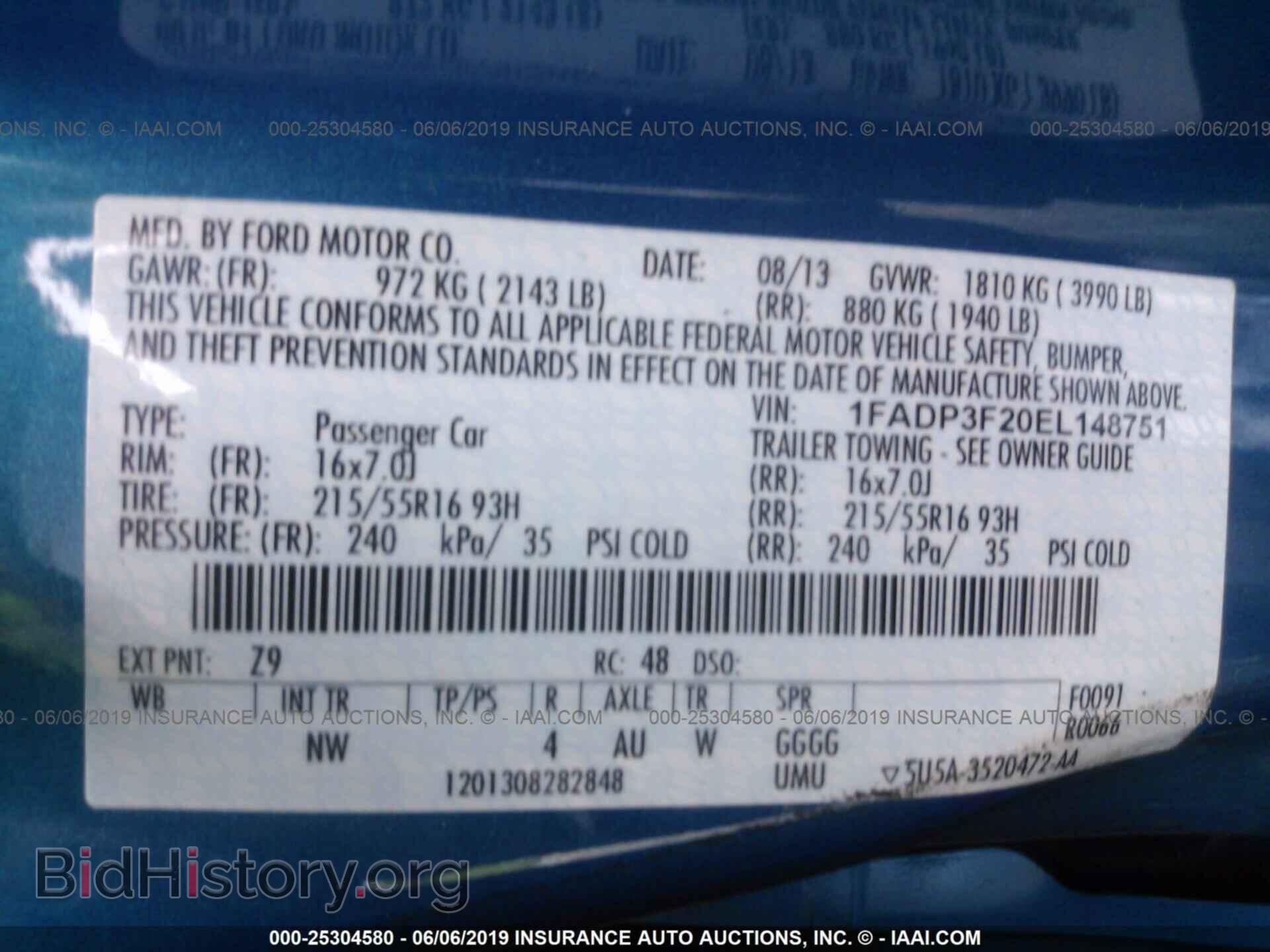2014 FORD FOCUS - VIN: 1FADP3F20EL148751 - Photo 9