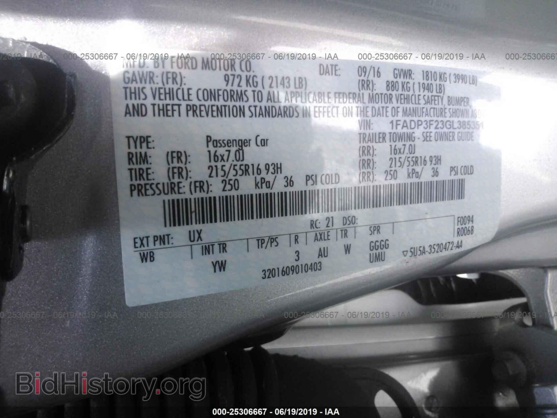 2016 FORD FOCUS - VIN: 1FADP3F23GL385351 - Фото 9