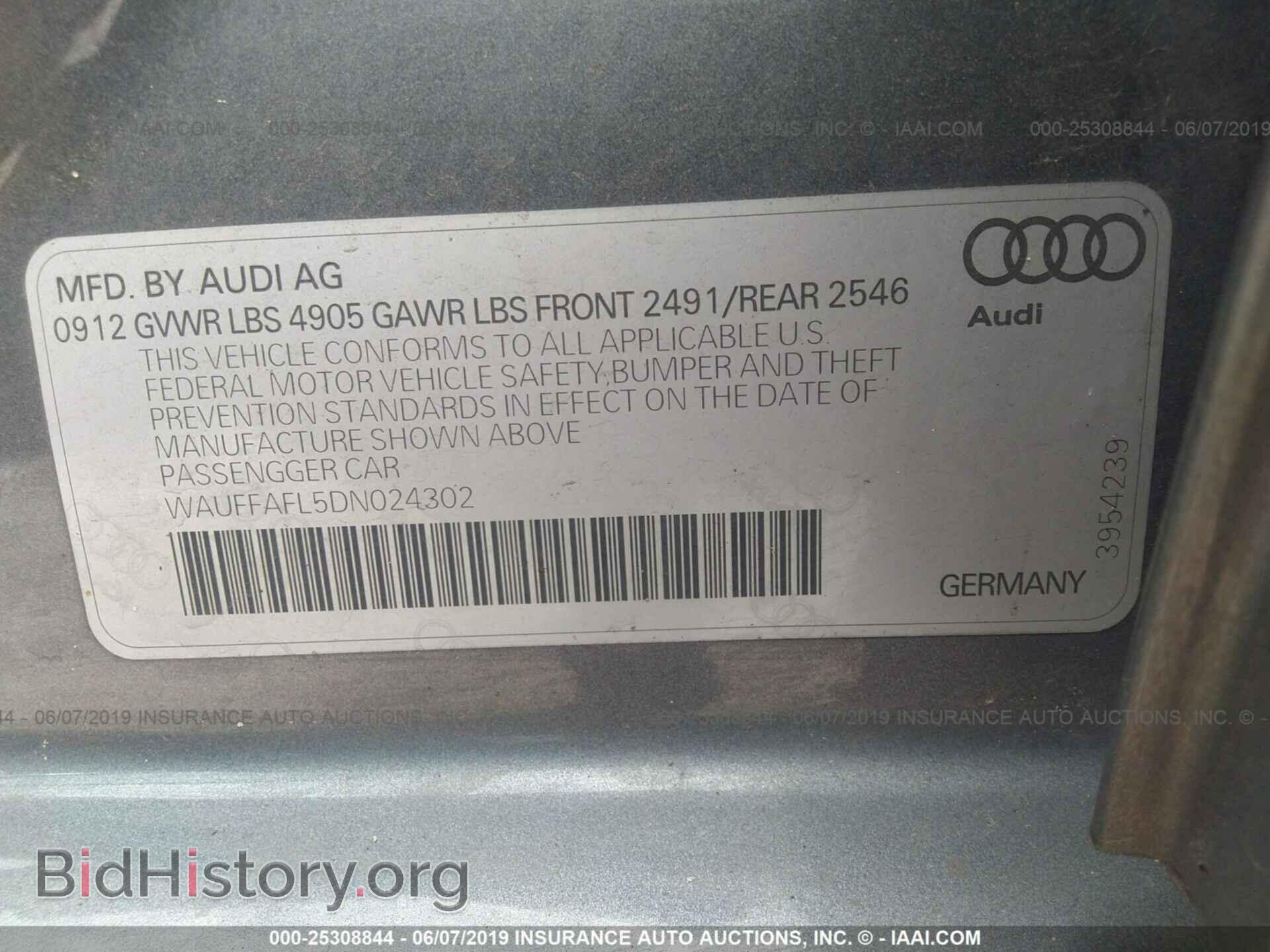 2013 AUDI A4 - VIN: WAUFFAFL5DN024302 - Photo 9