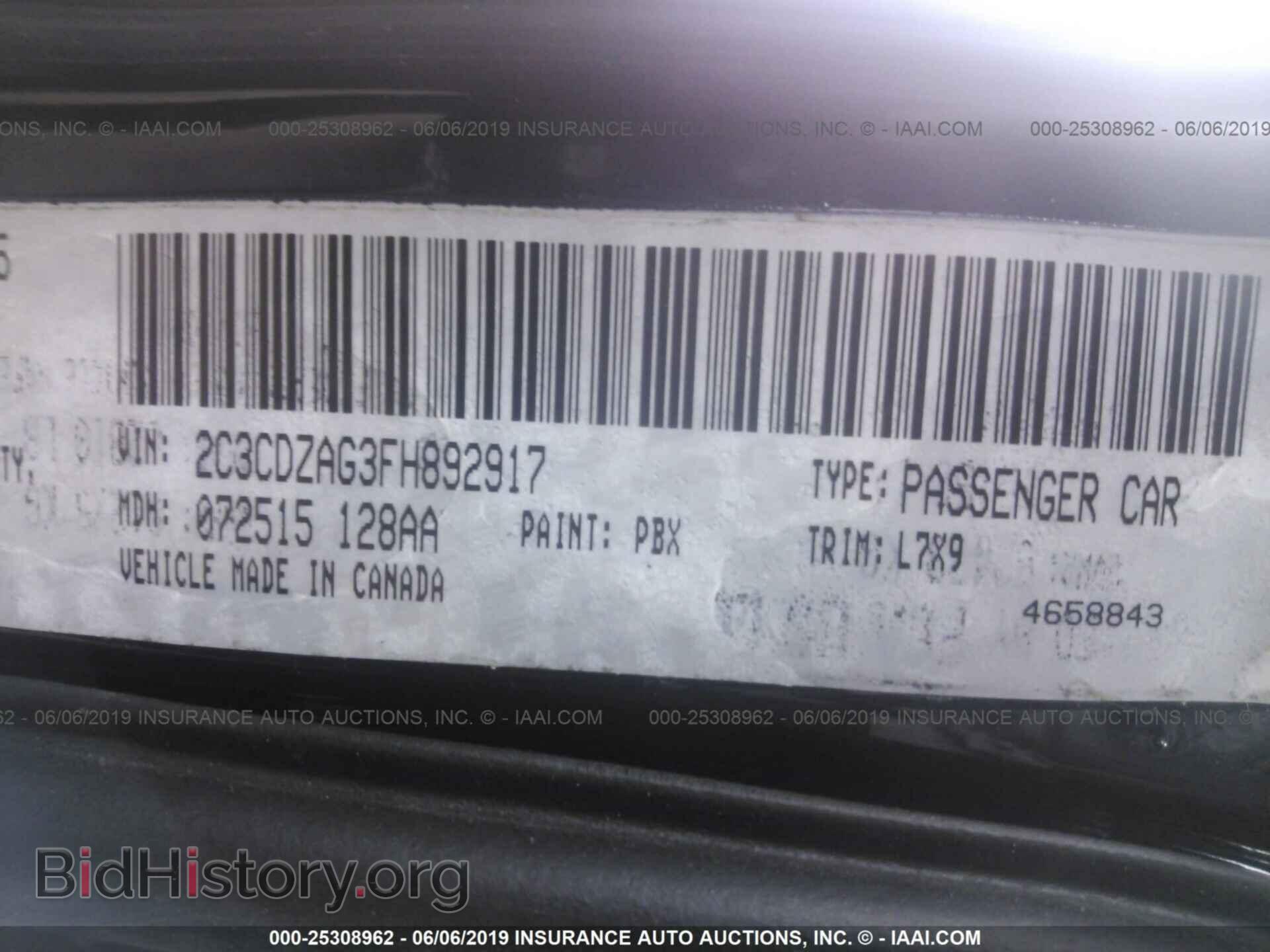 2015 DODGE CHALLENGER - VIN: 2C3CDZAG3FH892917 - Photo 9