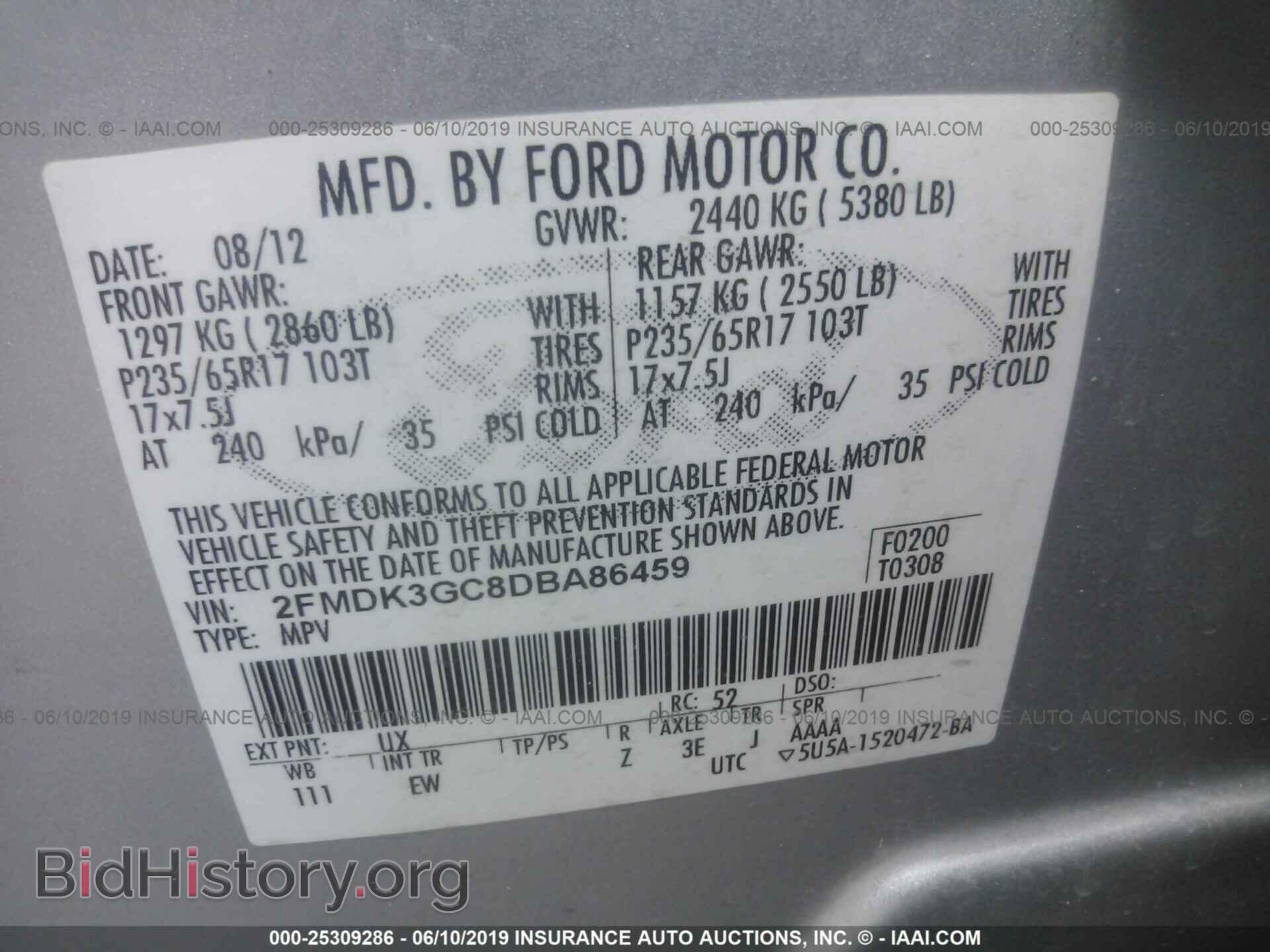 2013 FORD EDGE - VIN: 2FMDK3GC8DBA86459 - Photo 9