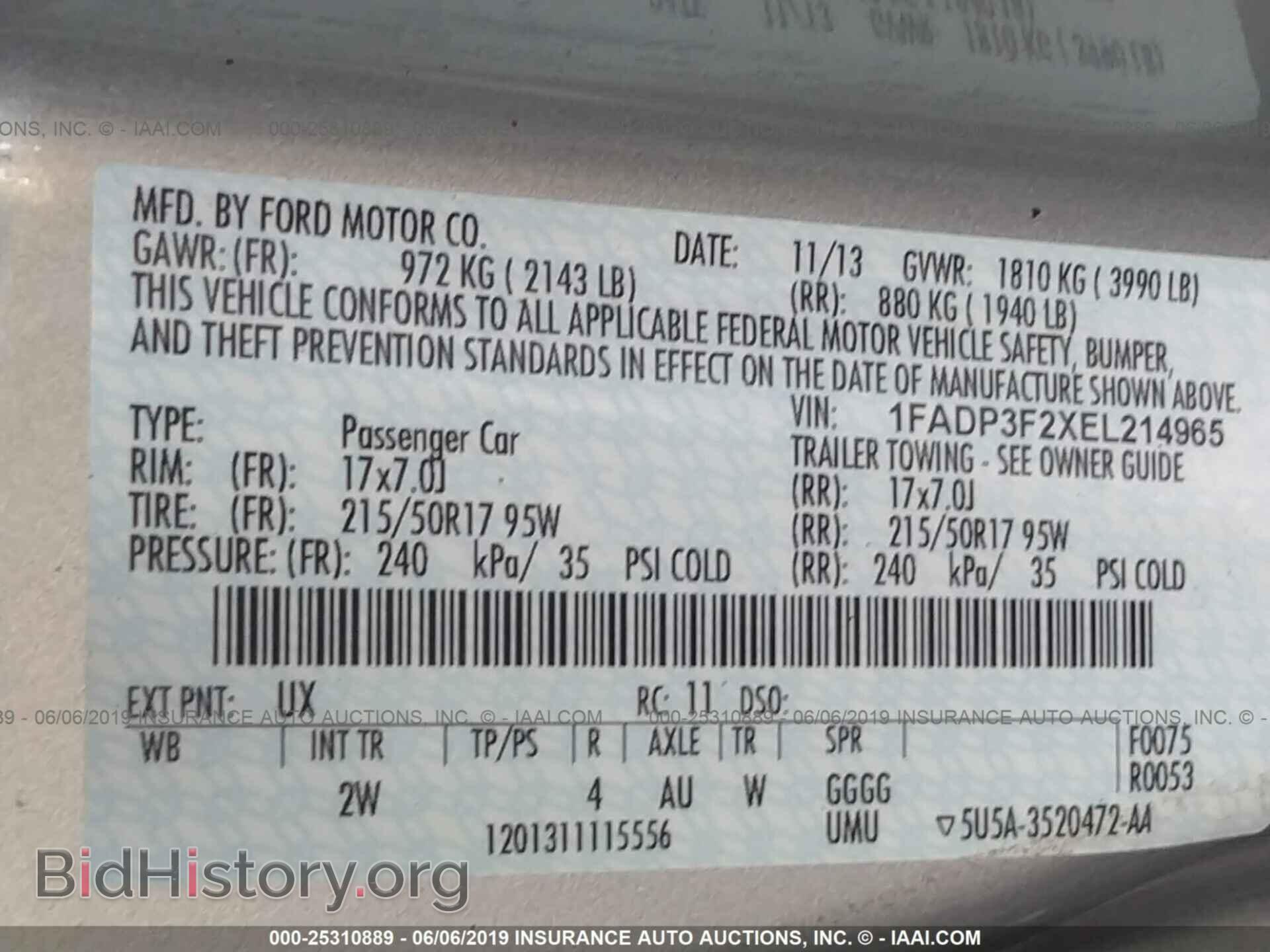 2014 FORD FOCUS - VIN: 1FADP3F2XEL214965 - Photo 9